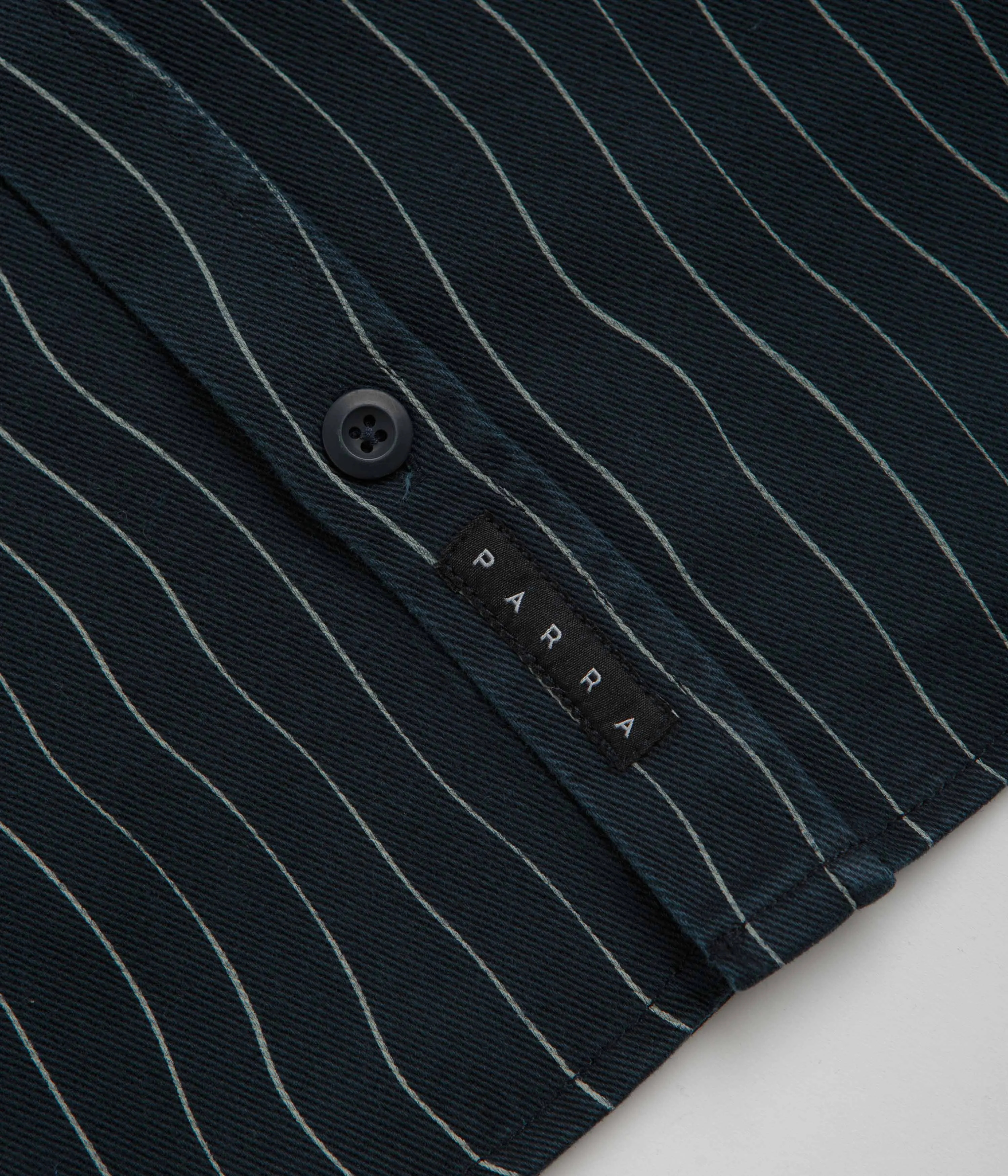 by Parra Meandering Lines Shirt - Navy Blue Matte Finish
