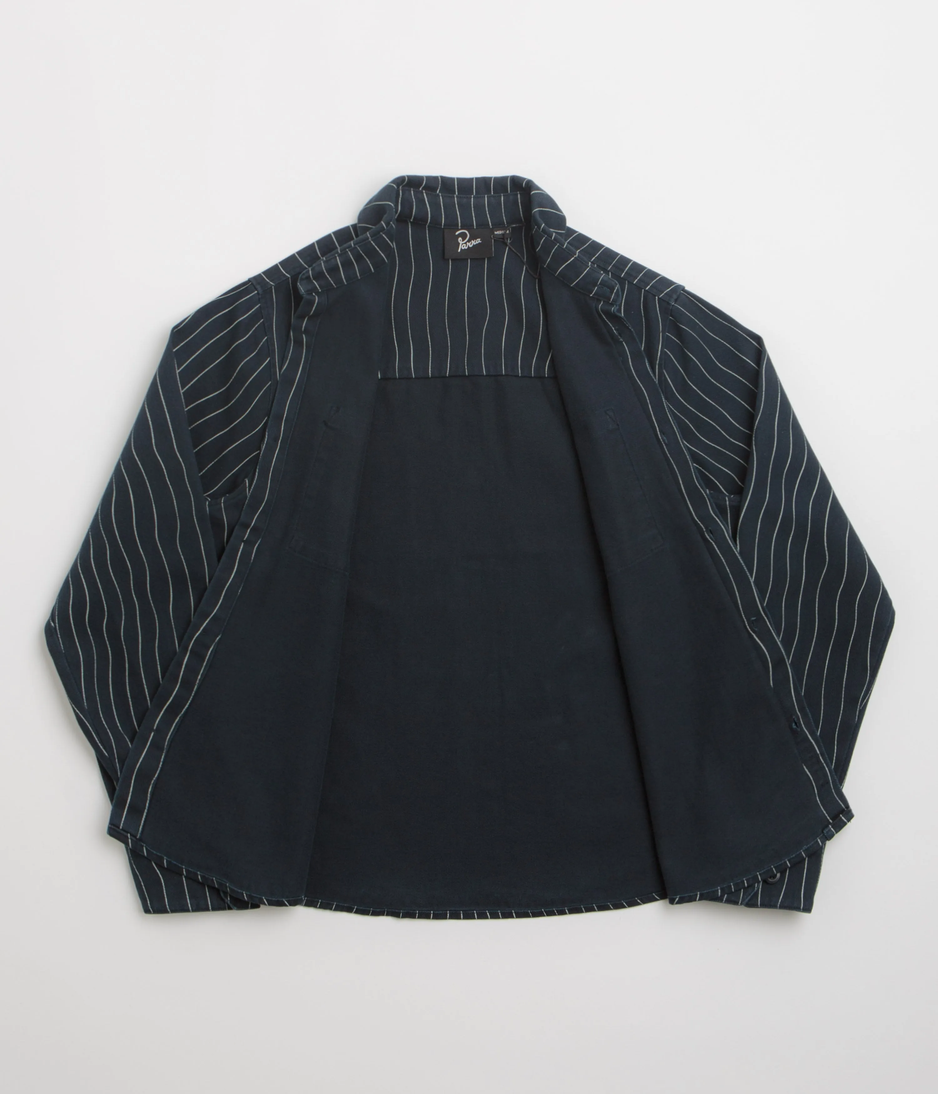 by Parra Meandering Lines Shirt - Navy Blue Classy Detail Versatile Piece