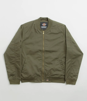 Stole FullLengthZip Dickies Hughson Jacket - Dark Olive / Dark Olive