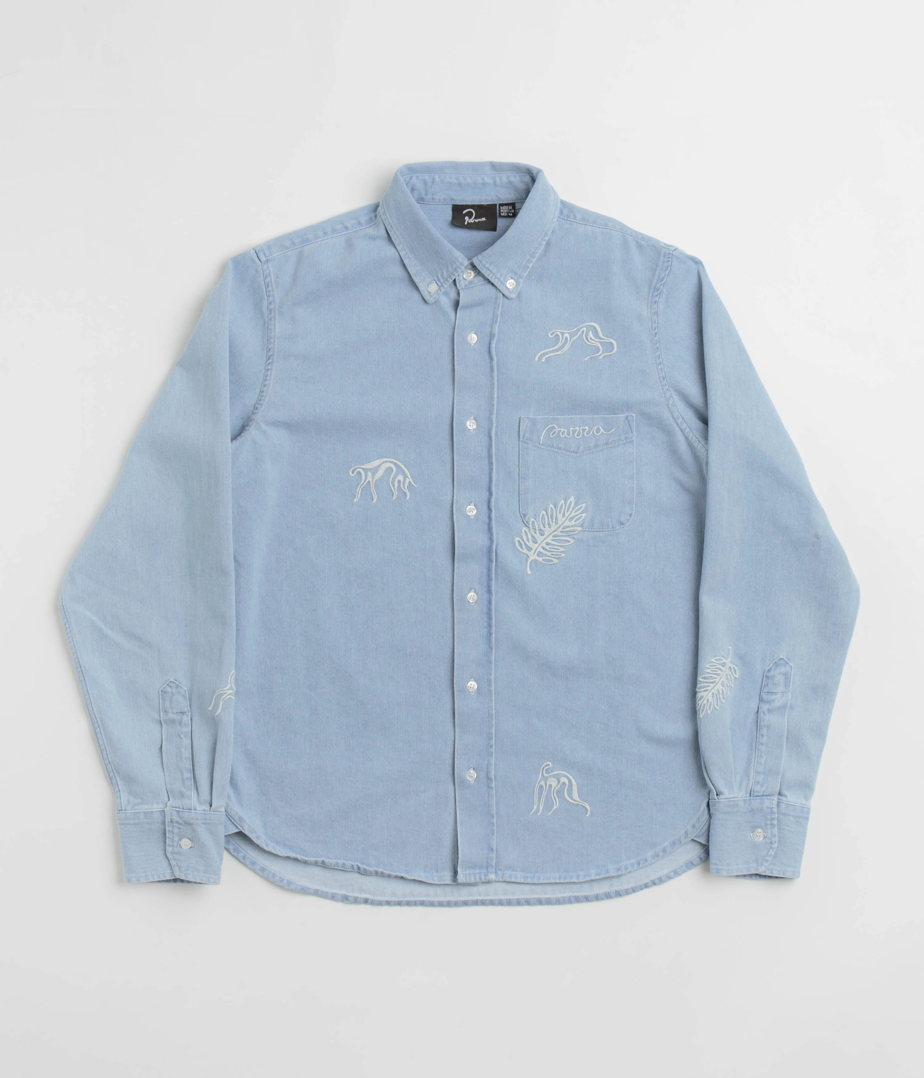 Winter Retreat by Parra Ancient Aliens Shirt - Washed Blue