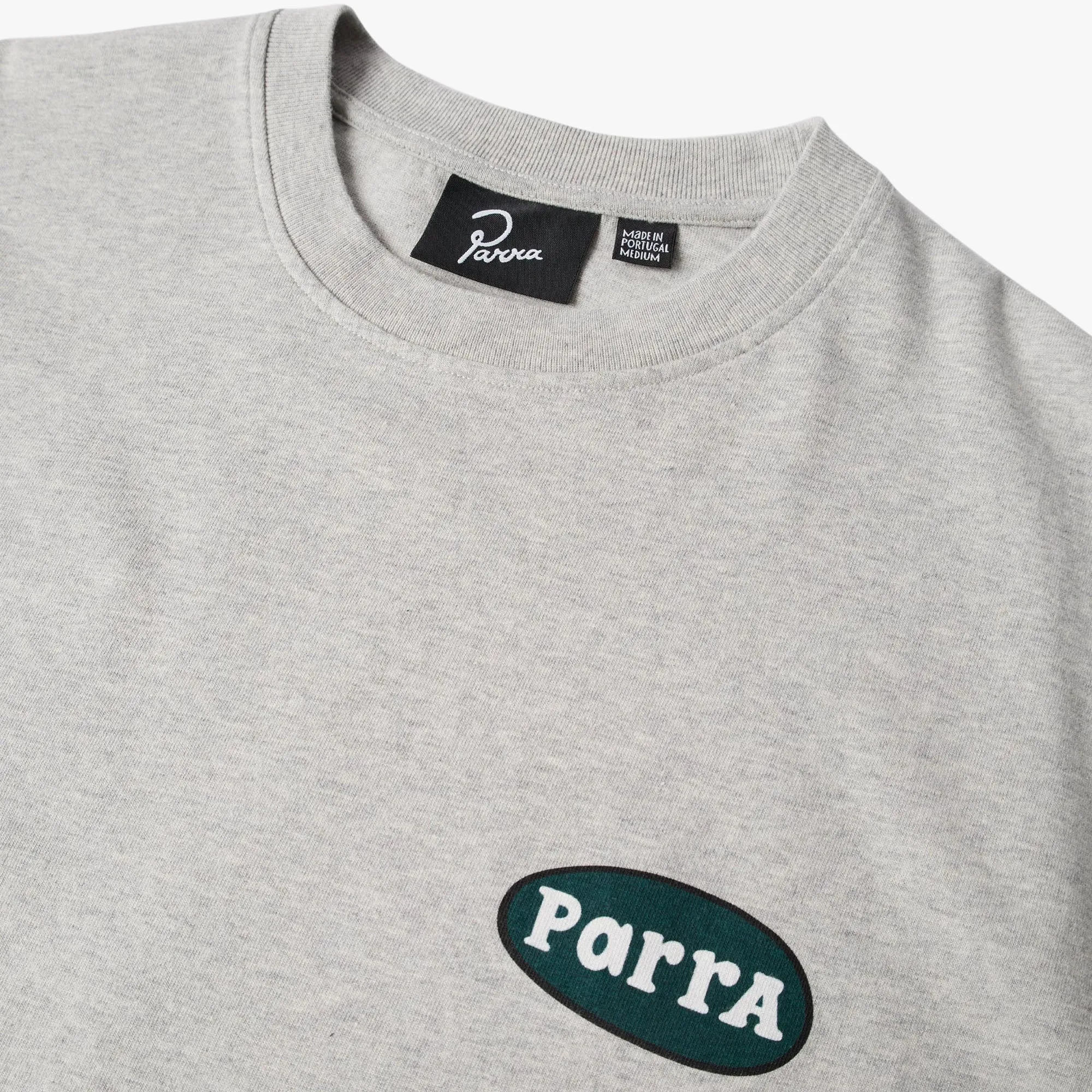 by Parra Chair Baller T-Shirt Heather Grey Circular Knit Collar cycling outfit