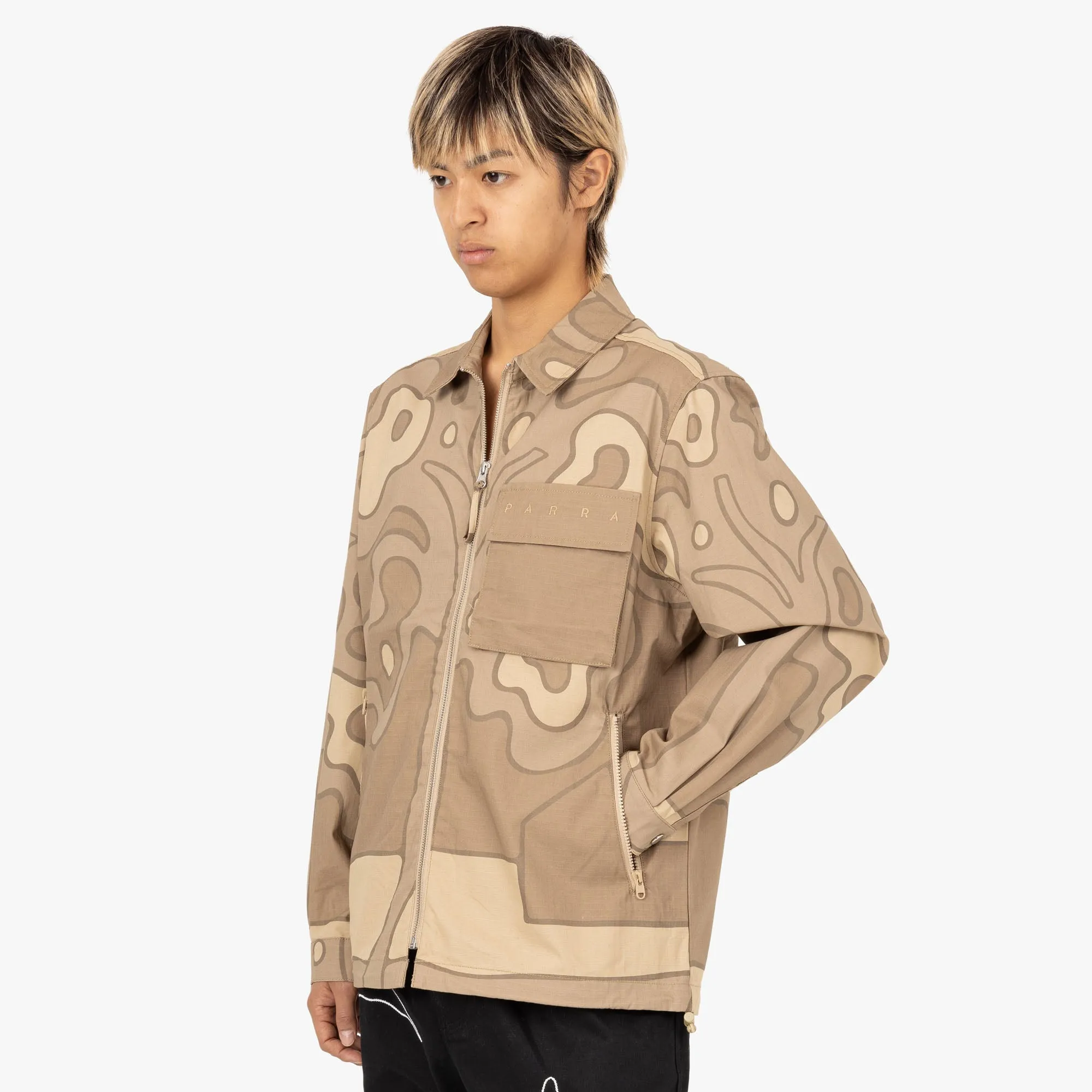Quick Release Cuffs Mountain Retreat by Parra Fruit Tree Camo Shirt / Tan