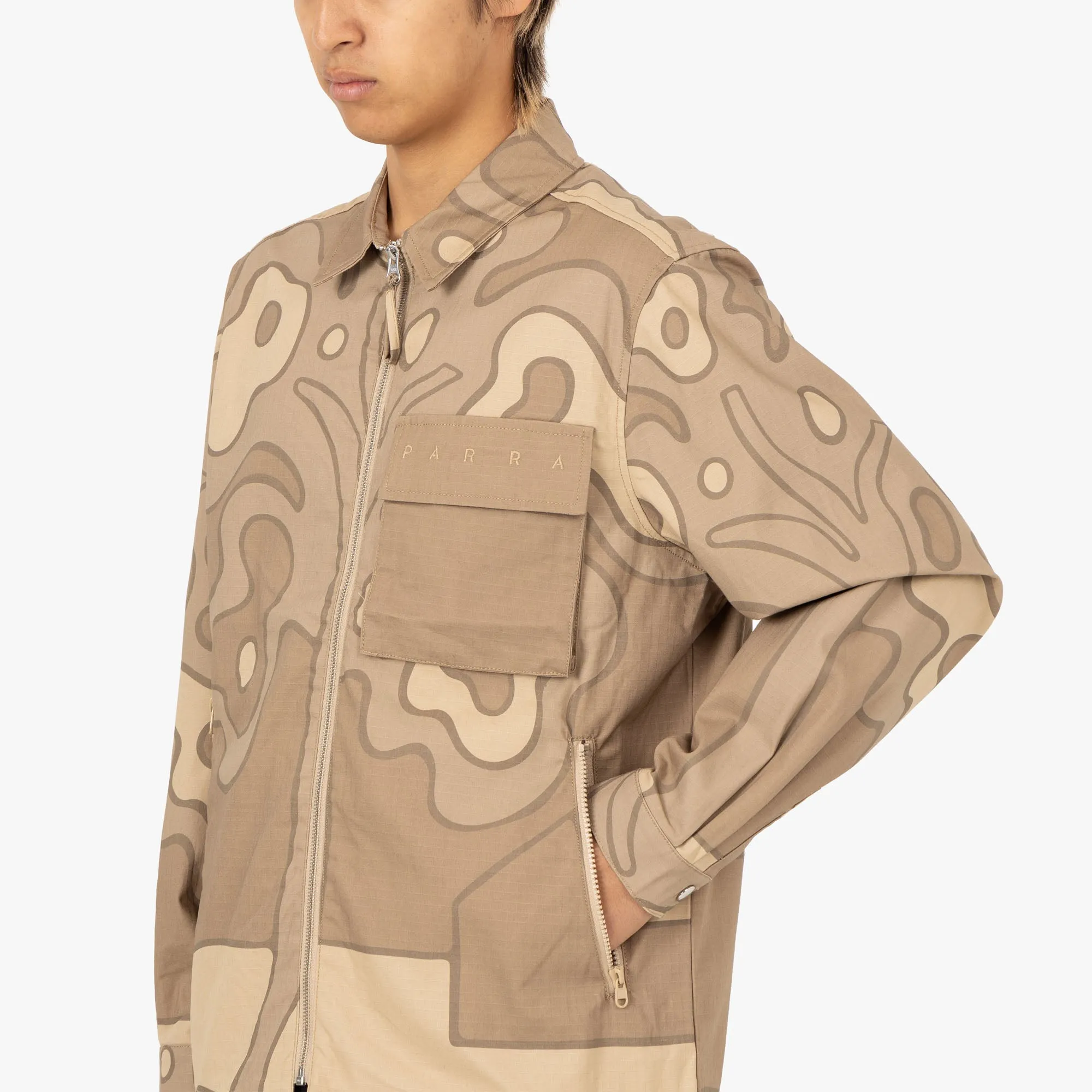 by Parra Fruit Tree Camo Shirt / Tan Travel-friendly