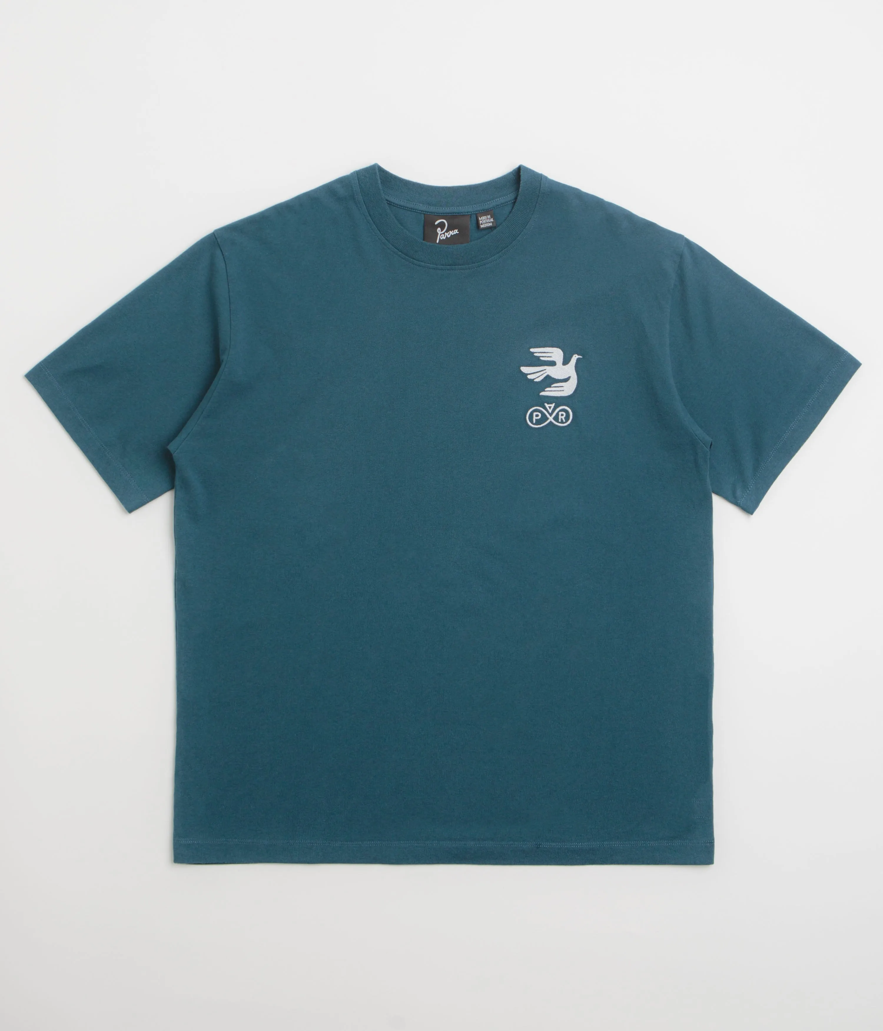 temperate climate baseball venue by Parra Infinite Bird Logo T-Shirt - Blue