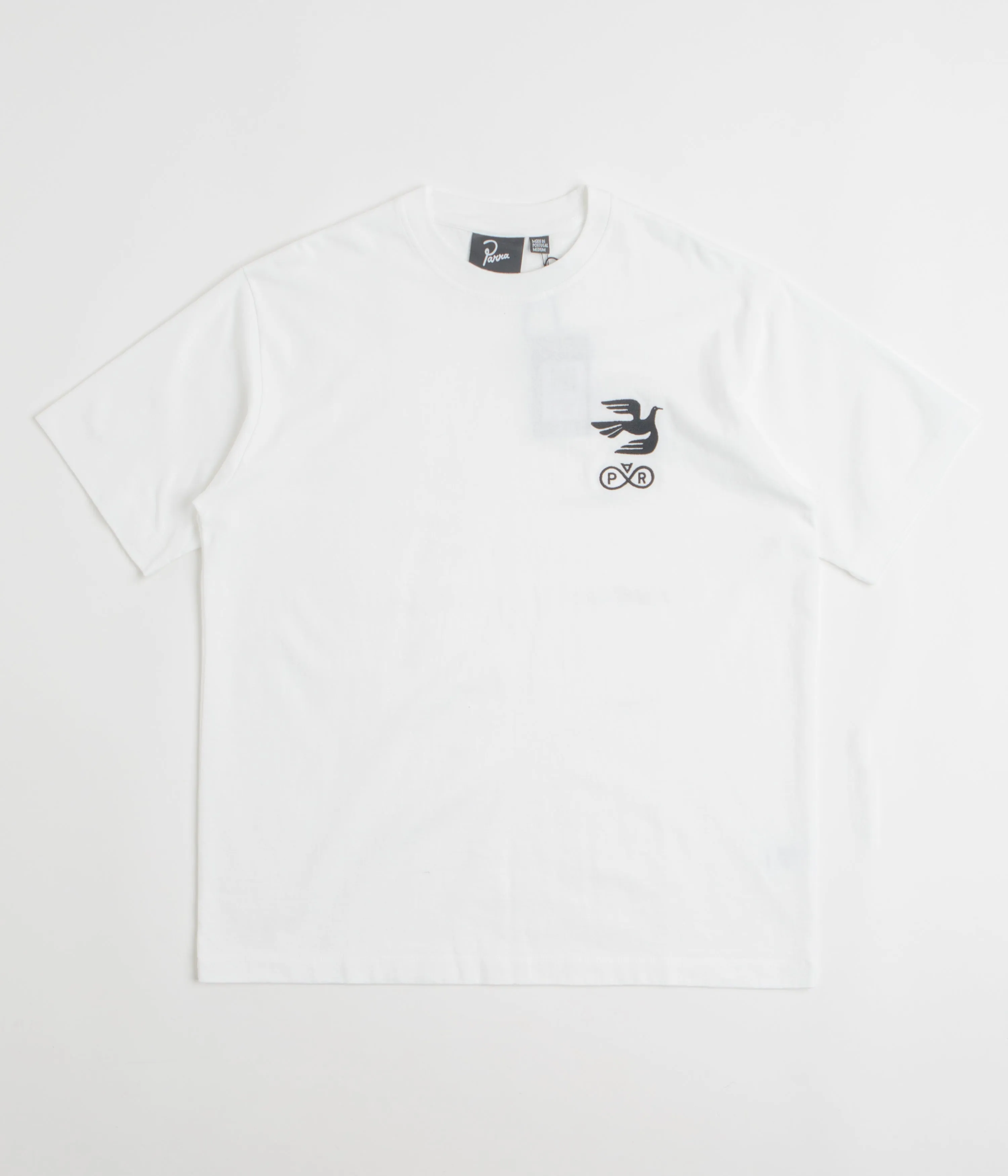 abstract hem men by Parra Infinite Bird Logo T-Shirt - White