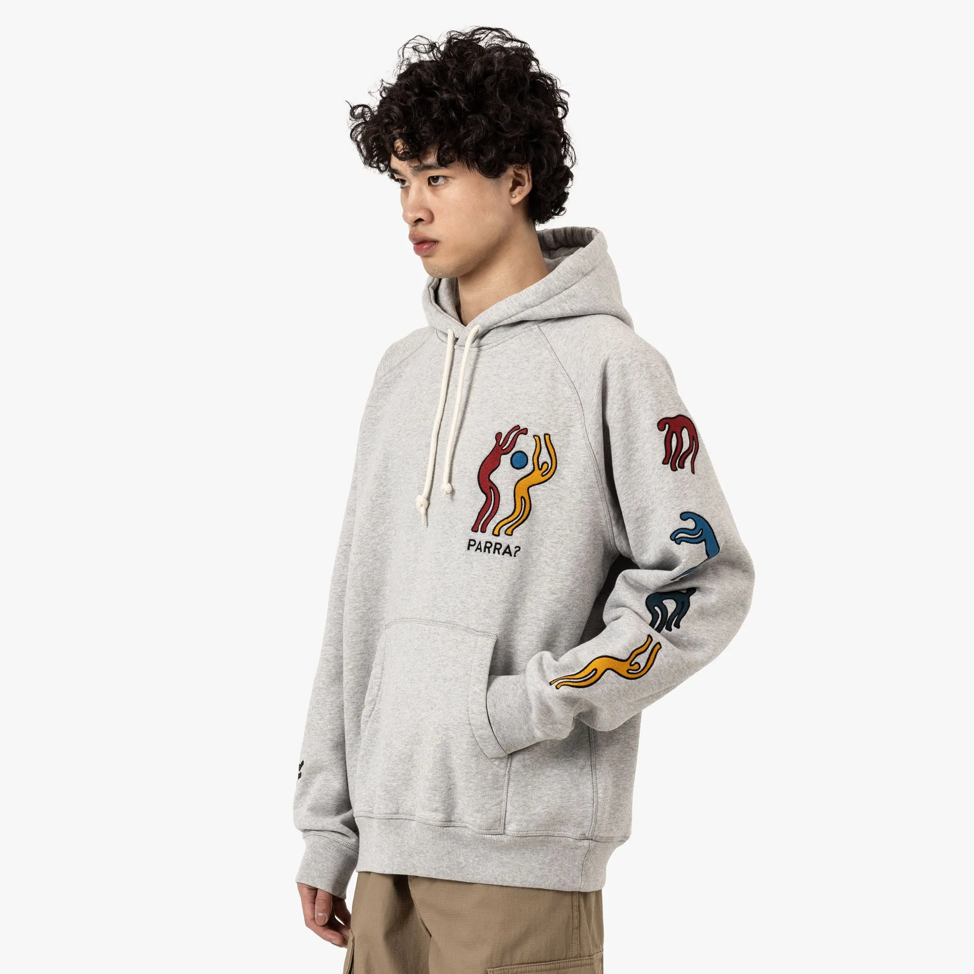 by Parra La Chambre Hoodie Heather Grey product yoga friendliness