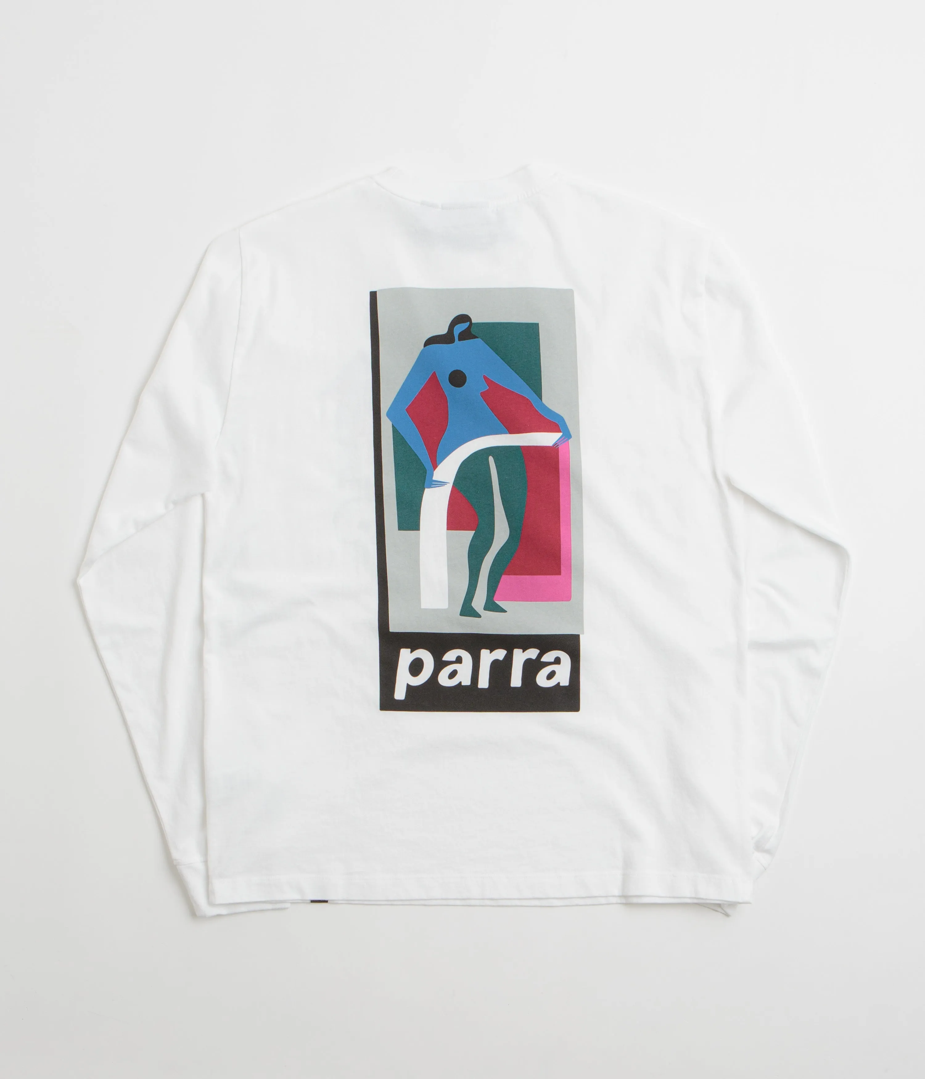 Cropped lace hem by Parra Lowering The Bar Long Sleeve T-Shirt - White