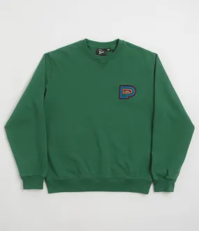 product yoga friendliness Spring Wear by Parra Repeat Pea Crewneck Sweatshirt - Green