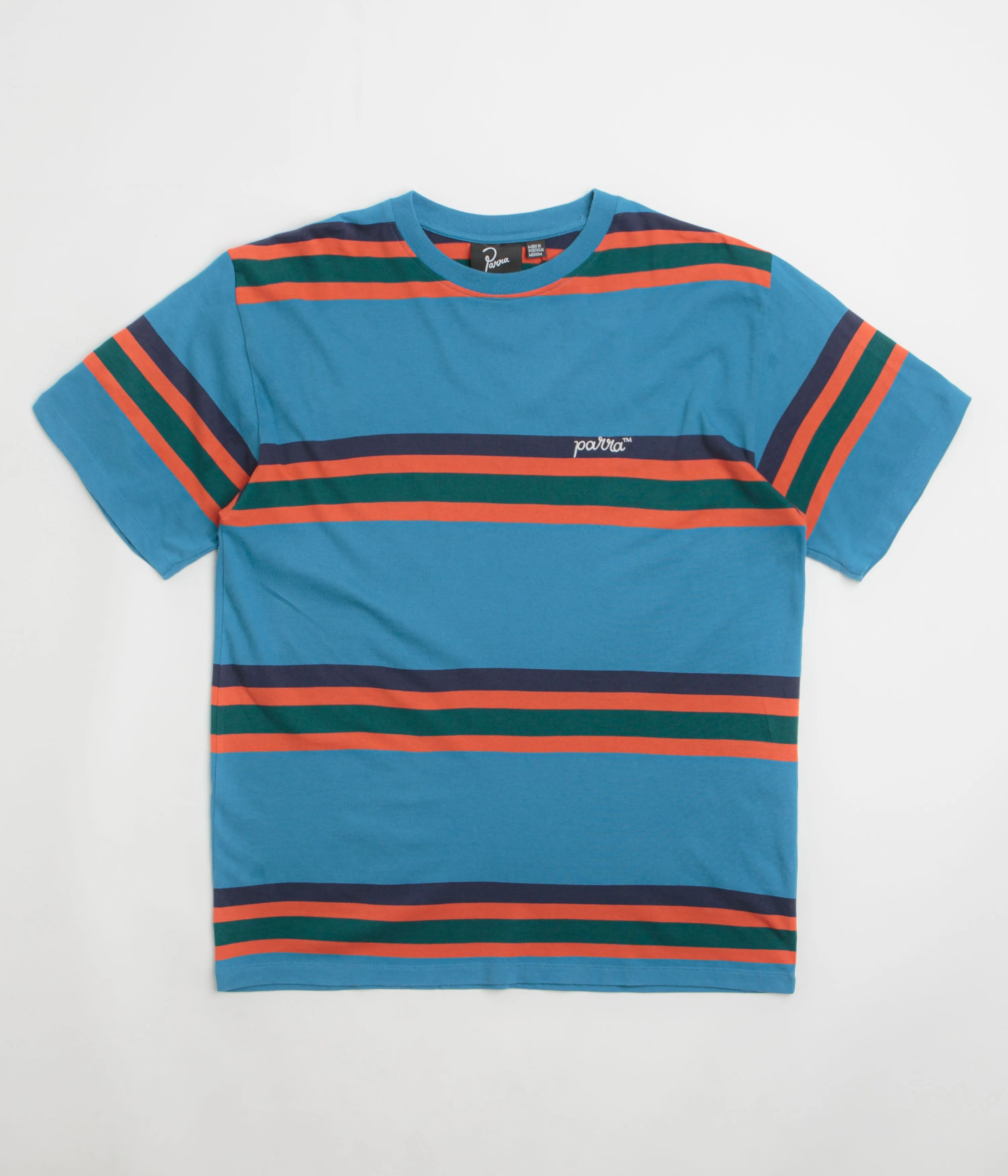 fringe hunting event by Parra Script Striped T-Shirt - Blue