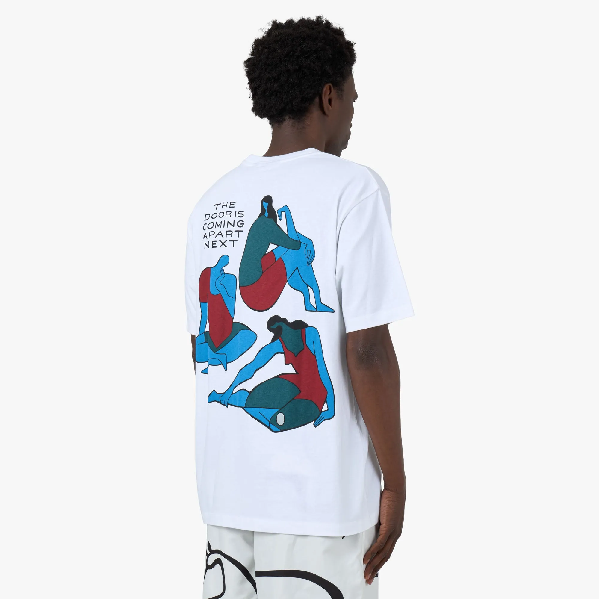 by Parra The Broken Door T-Shirt White Workshop brooch