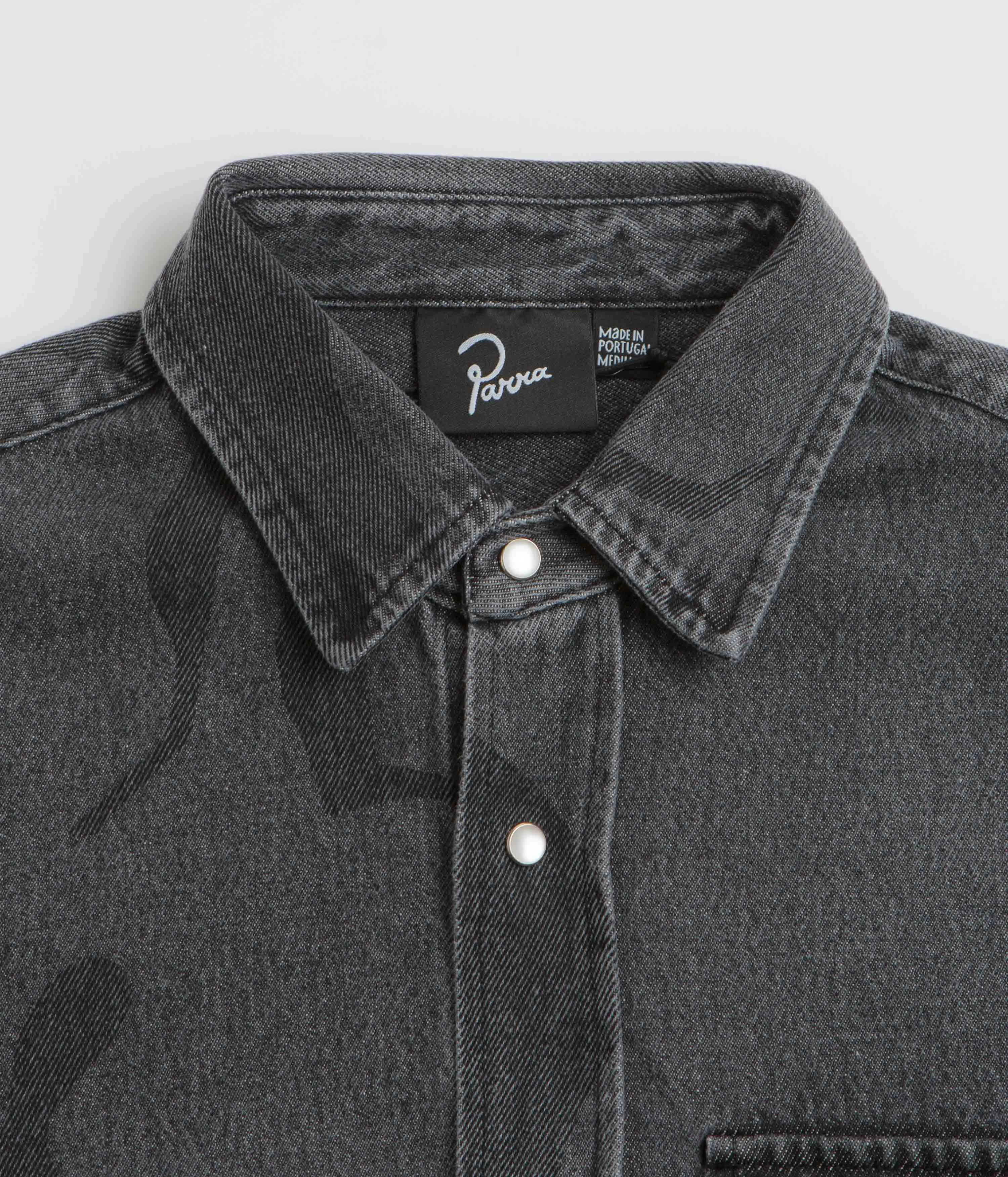 Flexible Material Trendy Fashion by Parra The Stalkers Shirt - Washed Grey