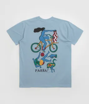Three quarter sleeve by Parra Vase Delivery T-Shirt - Light Blue