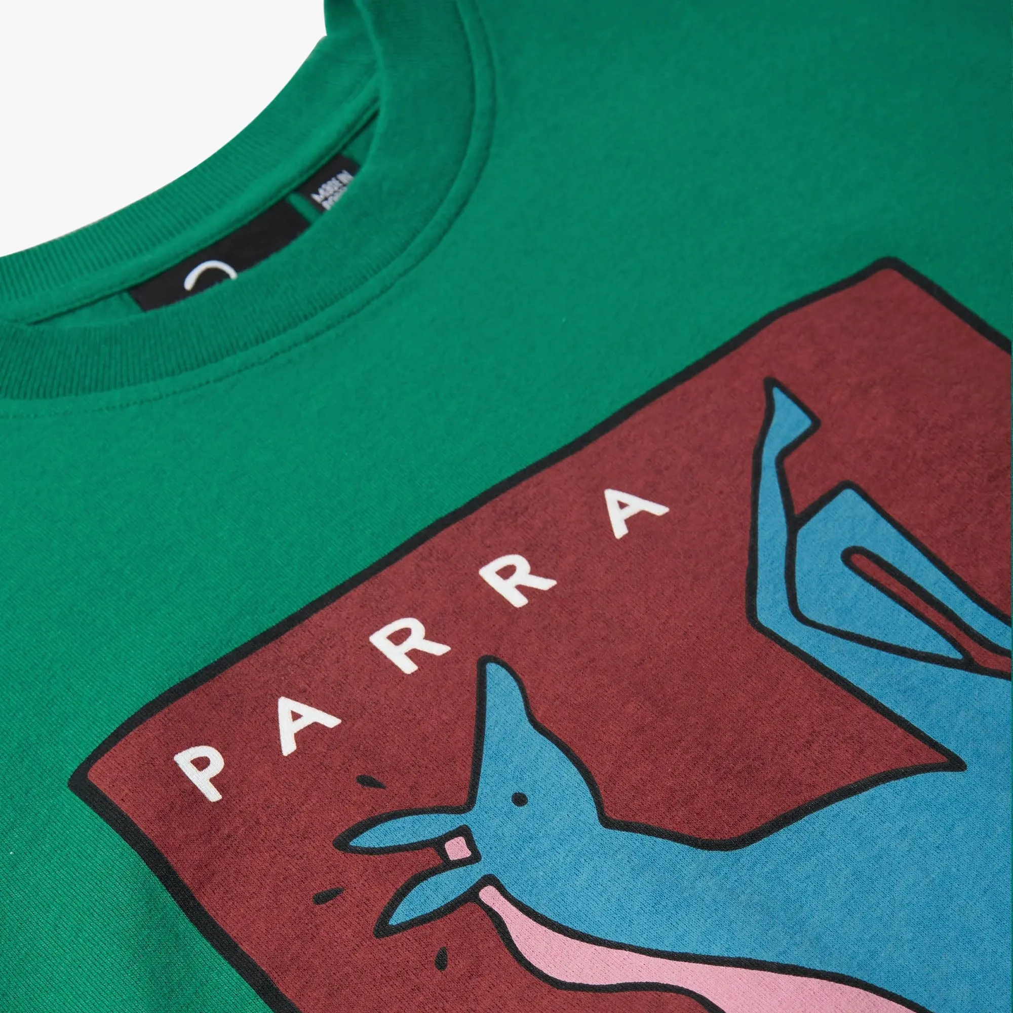 by Parra Vertical Horse T-Shirt Green topstitching Cold Weather