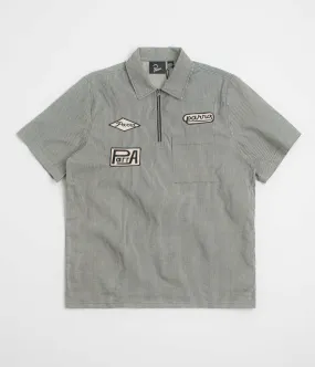 by Parra Work Later Short Sleeve Shirt - Blue Anti Pill Treatment Airflow Ventilation System