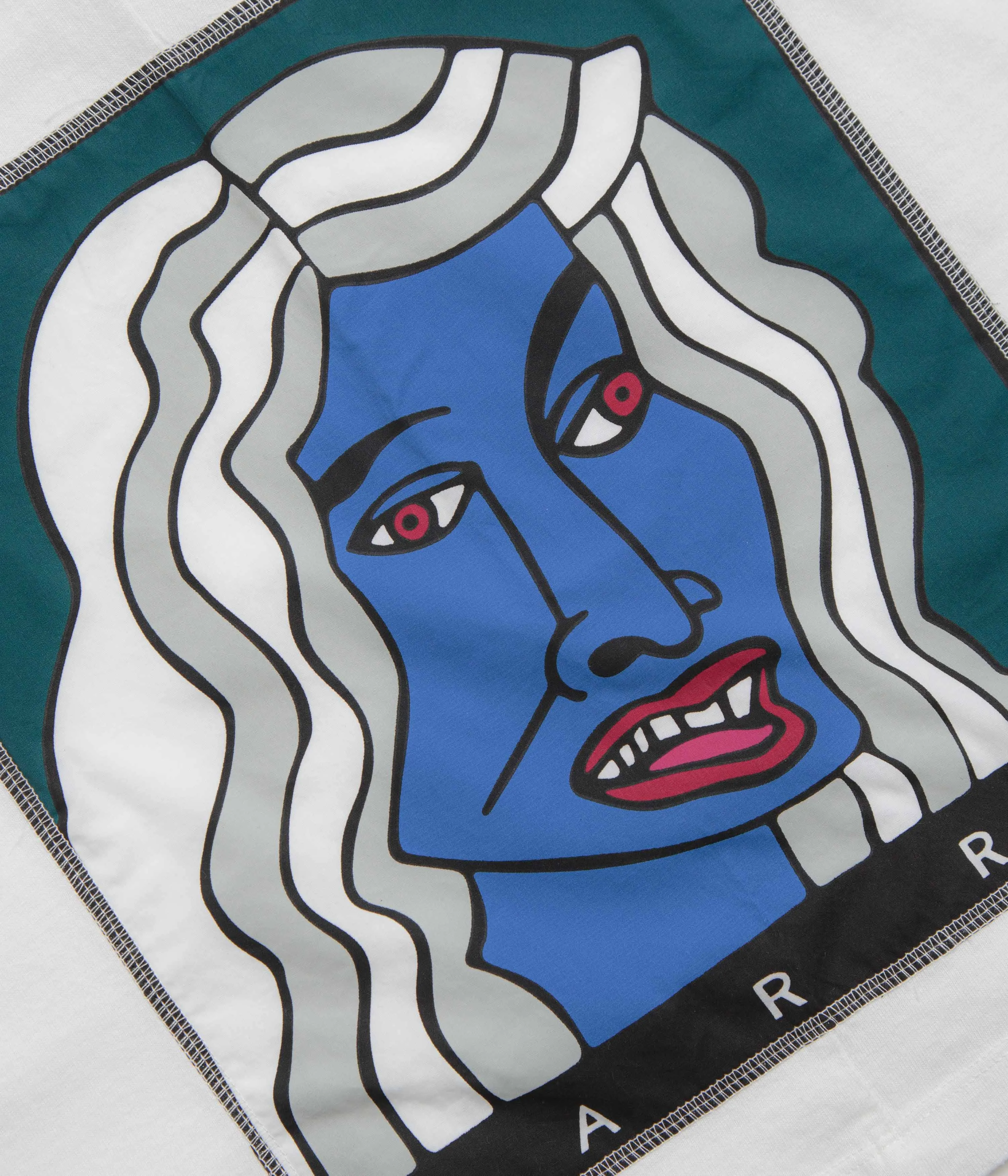 Loose Fit by Parra Your Face Long Sleeve T-Shirt - White