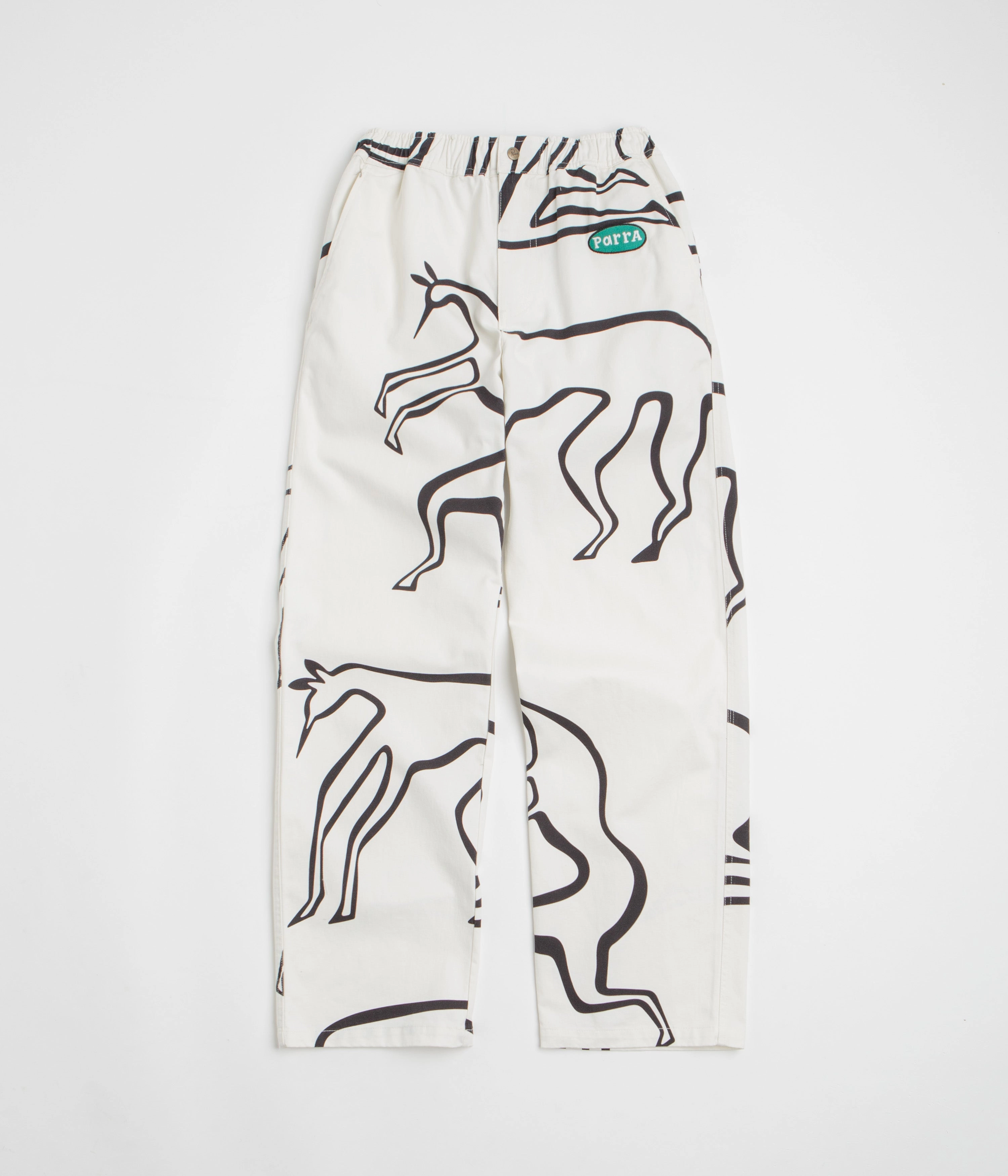 by Parra Yoga Walks Pants - White Classic Look Layer Ready
