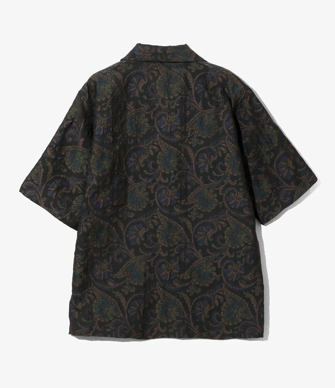 StretchableMaterial WaterRepellent Finish CABANA SHIRT PAISLEY JACQUARD - NAVY