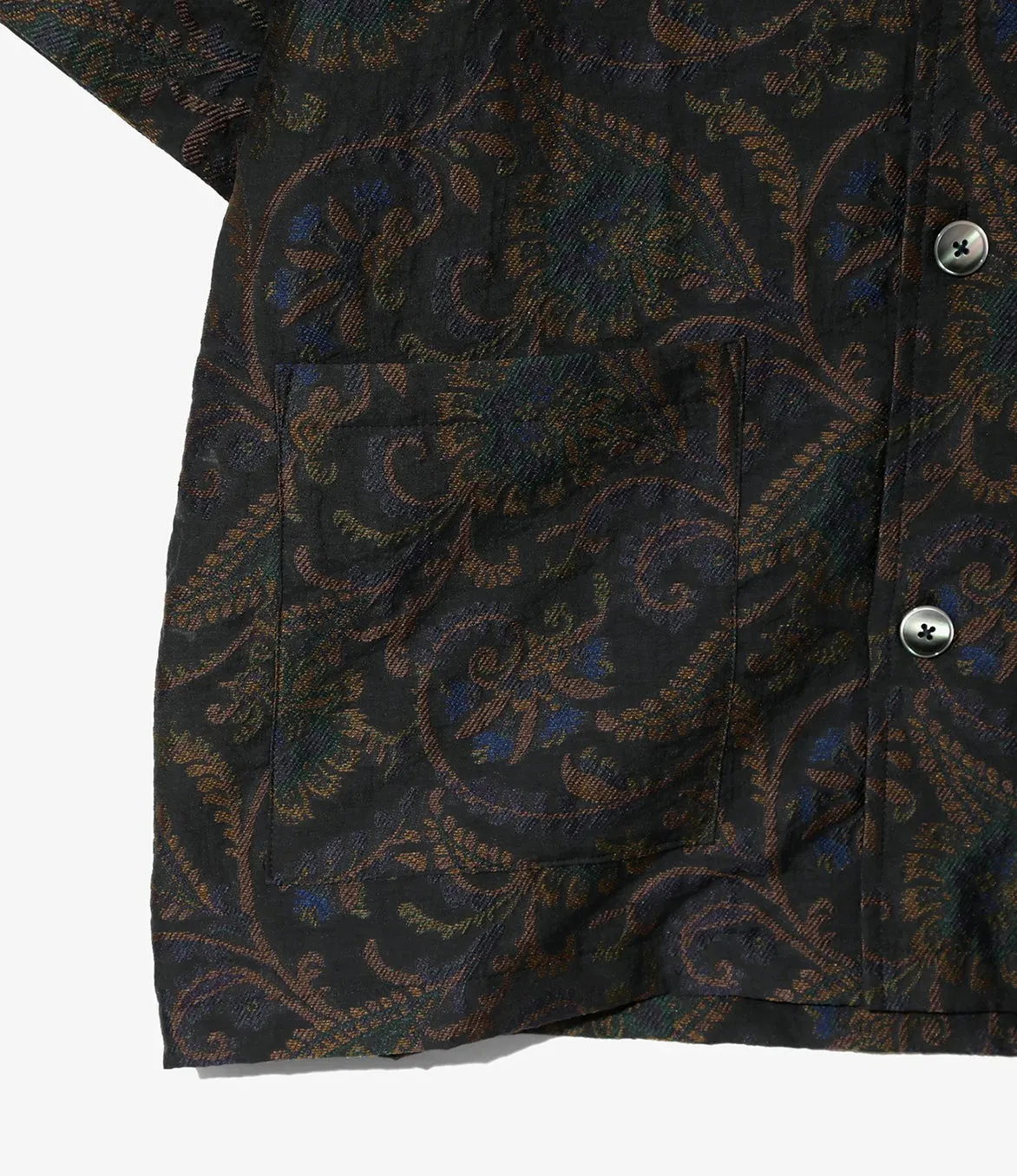 Princess Glow MoistureWickingTechnology CABANA SHIRT PAISLEY JACQUARD - NAVY