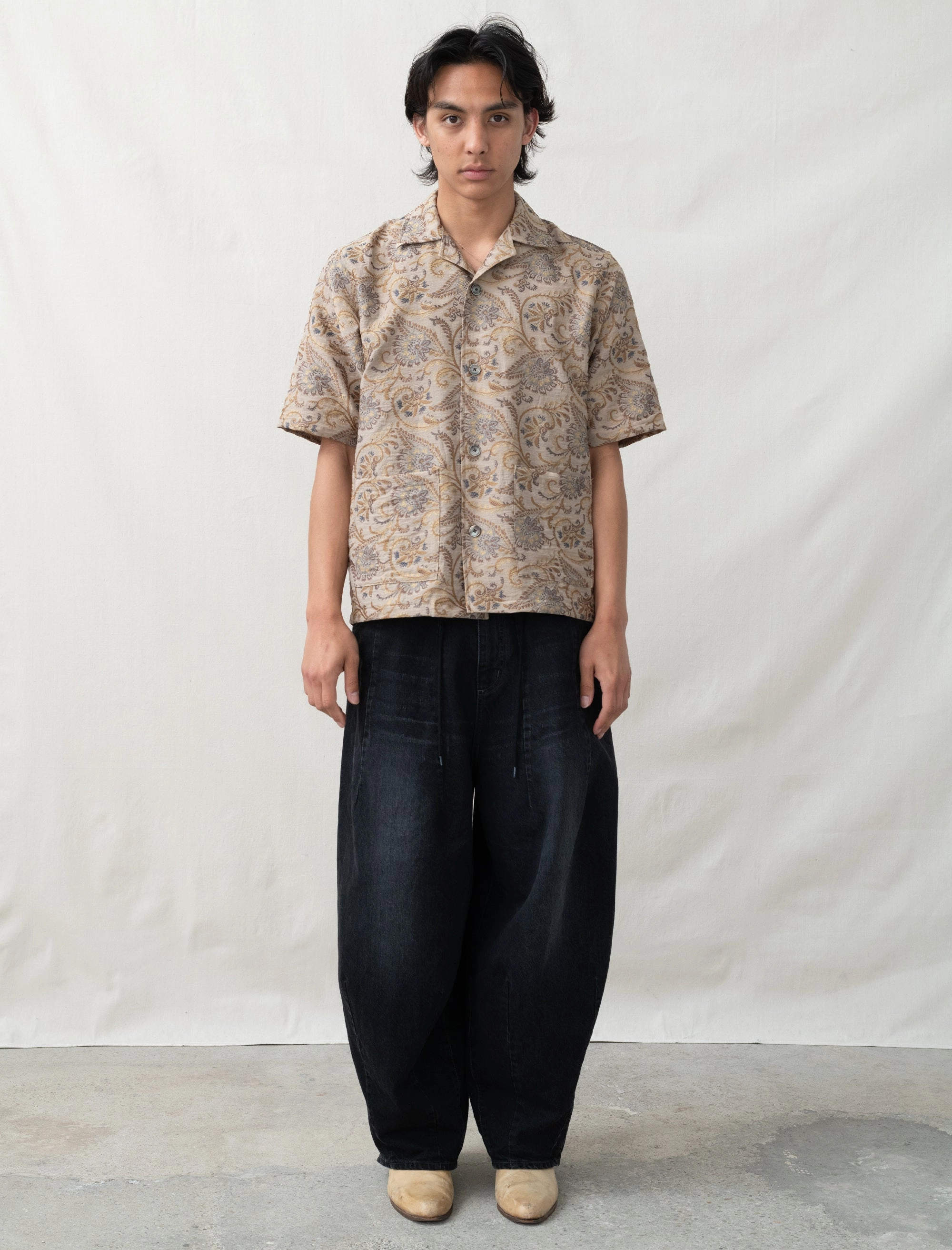 Cabana Shirt Paisley Jacquard (Beige) Cooling Technology MultiPanelBreathability