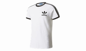 California Shortsleeve T-Shirt "White / Black" HighCollar Style