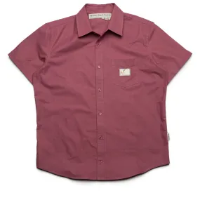 Advisory Board Crystals Short Sleeve Oxford Shirt - Mauve Chic Look Reinforced Shoulders