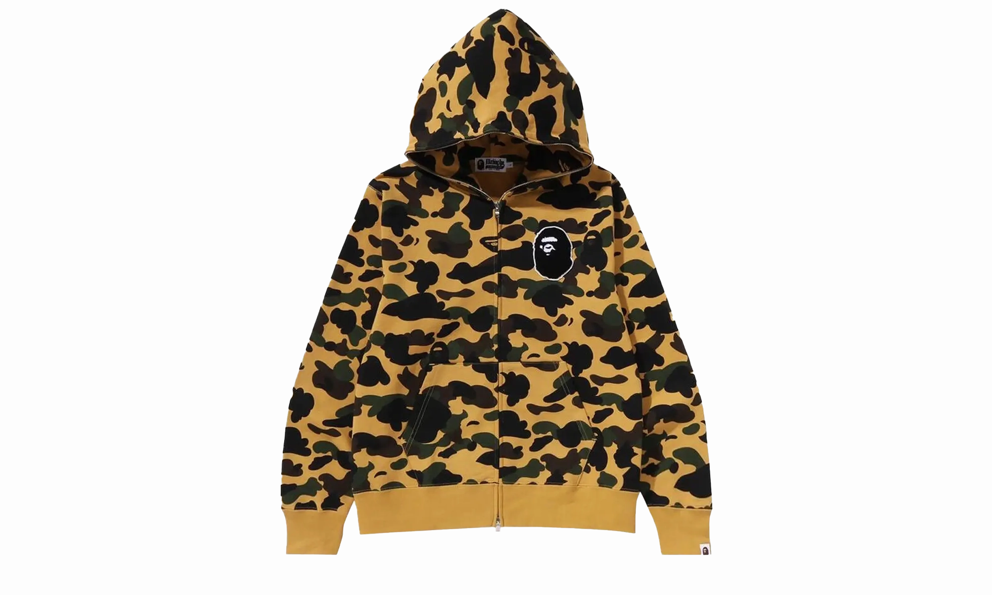 Camo Full Zip Hoodie - Ape Head "Yellow"