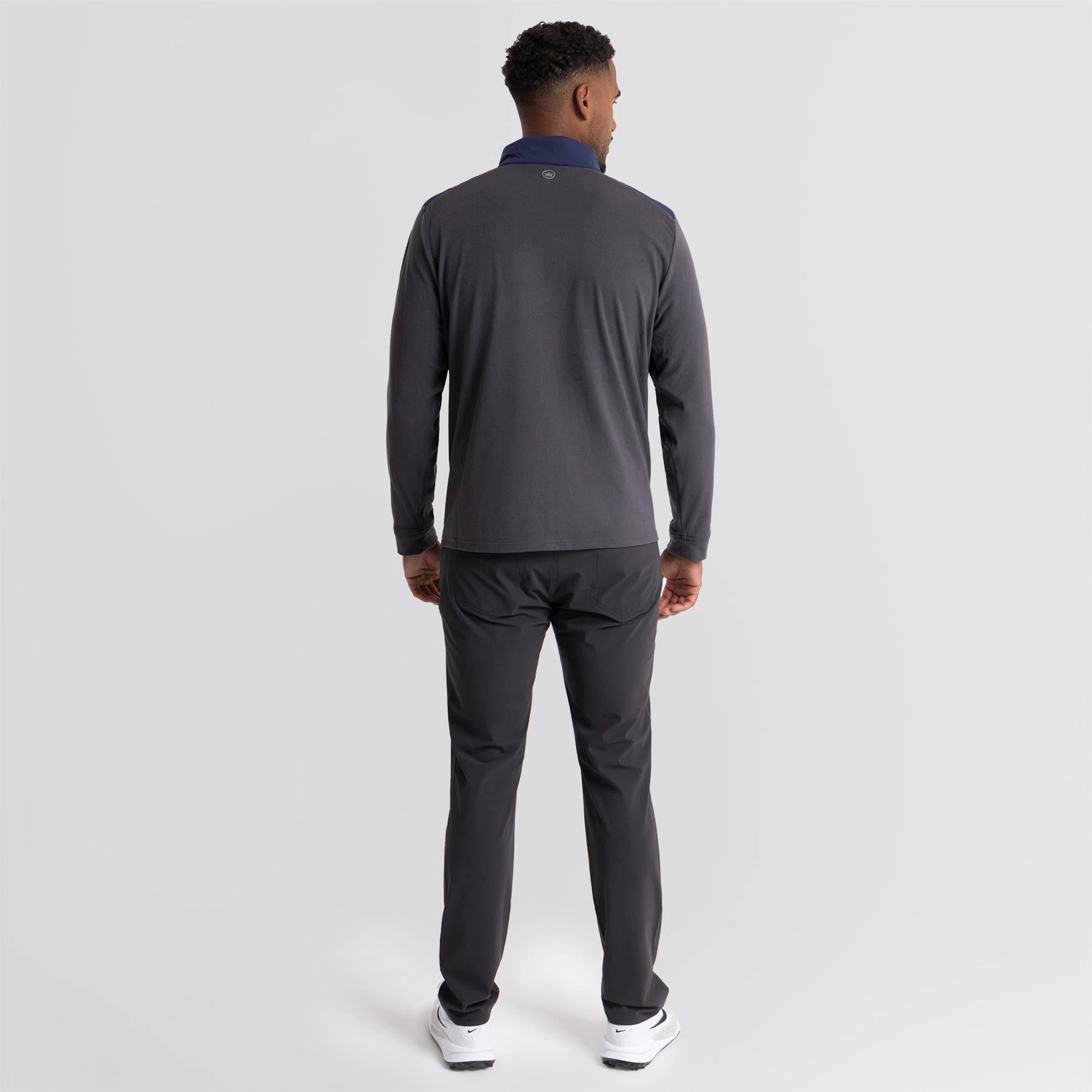 High Visibility Elements Printed Merge Hybrid Fleece Jacket Navy