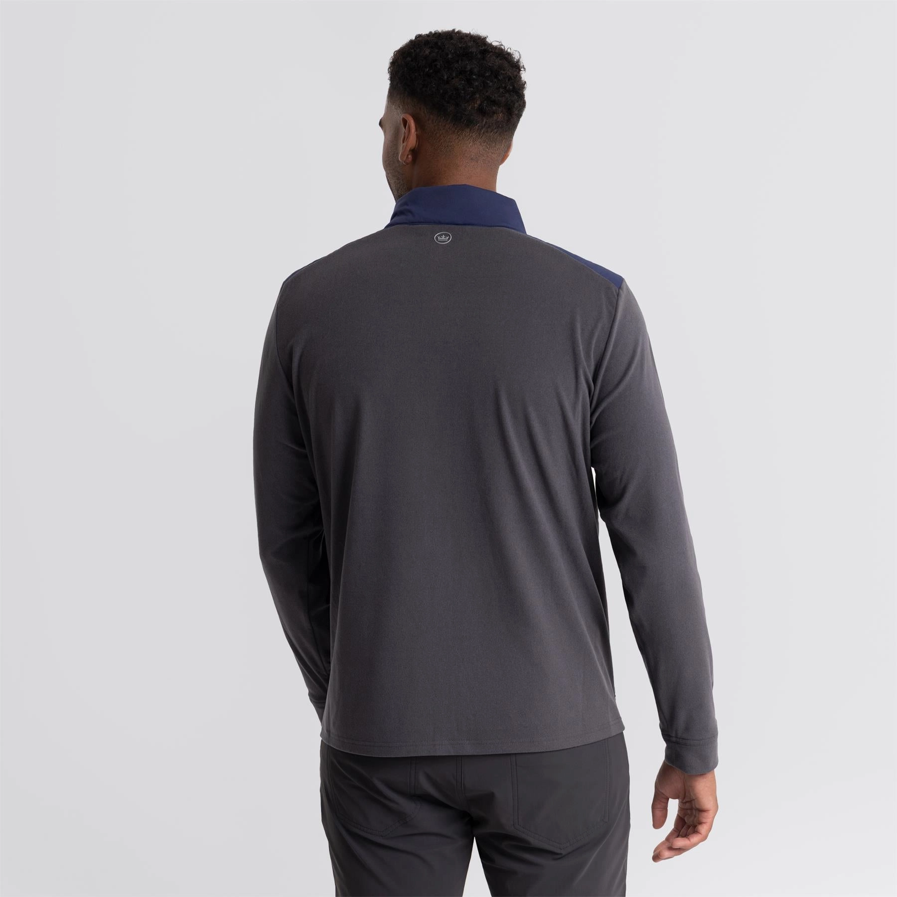 layering option Windproof Design Merge Hybrid Fleece Jacket Navy