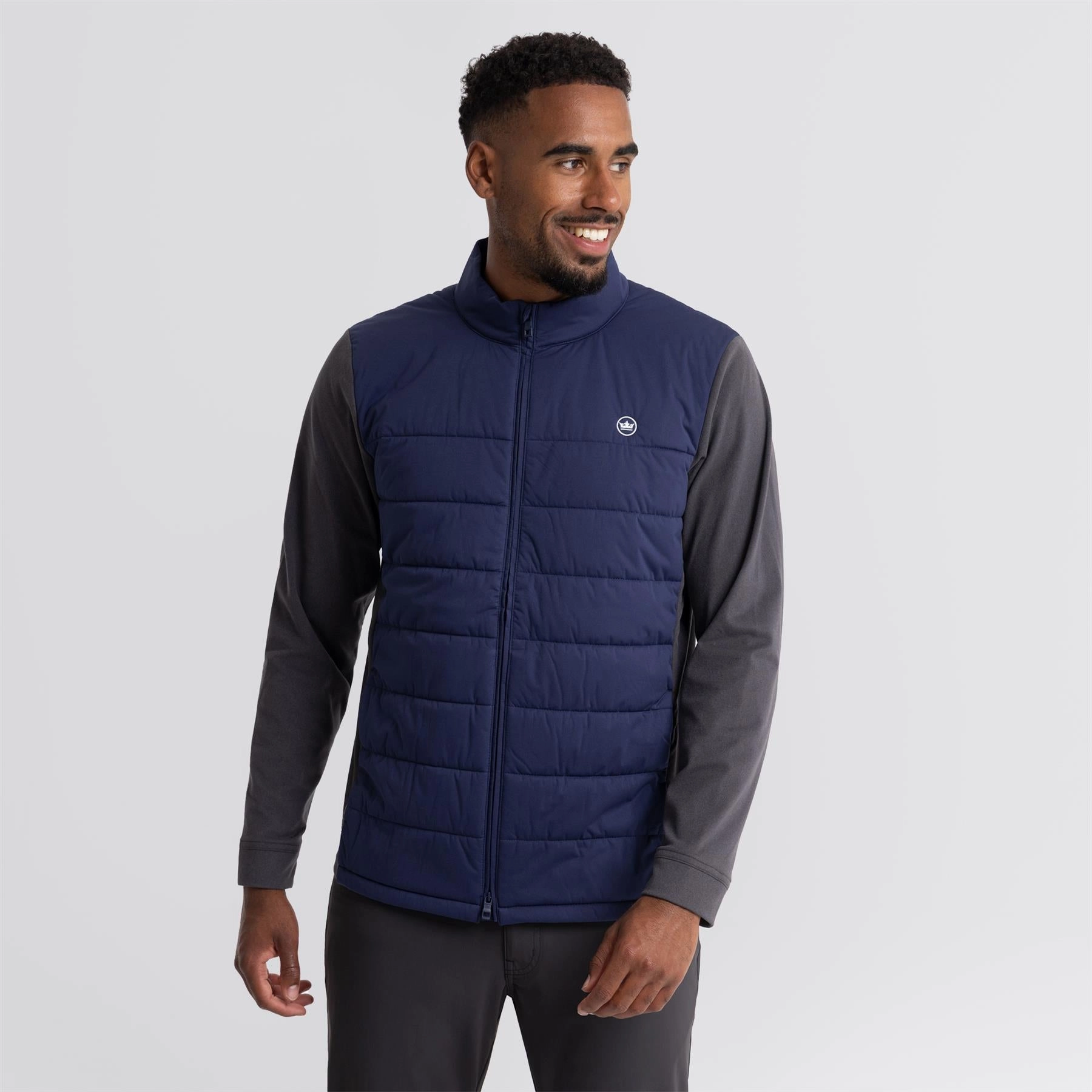 Merge Hybrid Fleece Jacket Navy Quick Dry Technology Flexible Fit