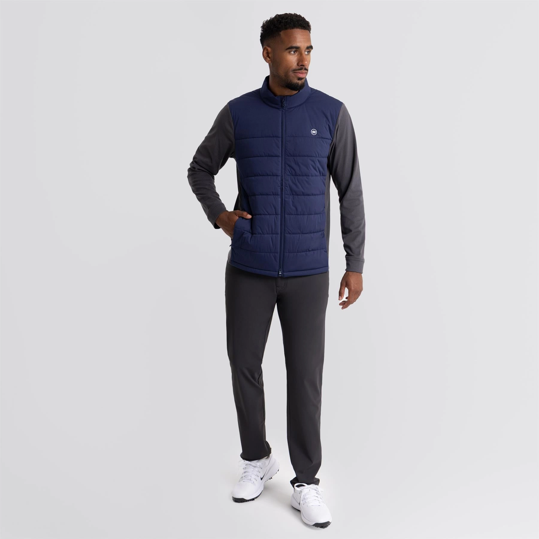 Forget runner Merge Hybrid Fleece Jacket Navy