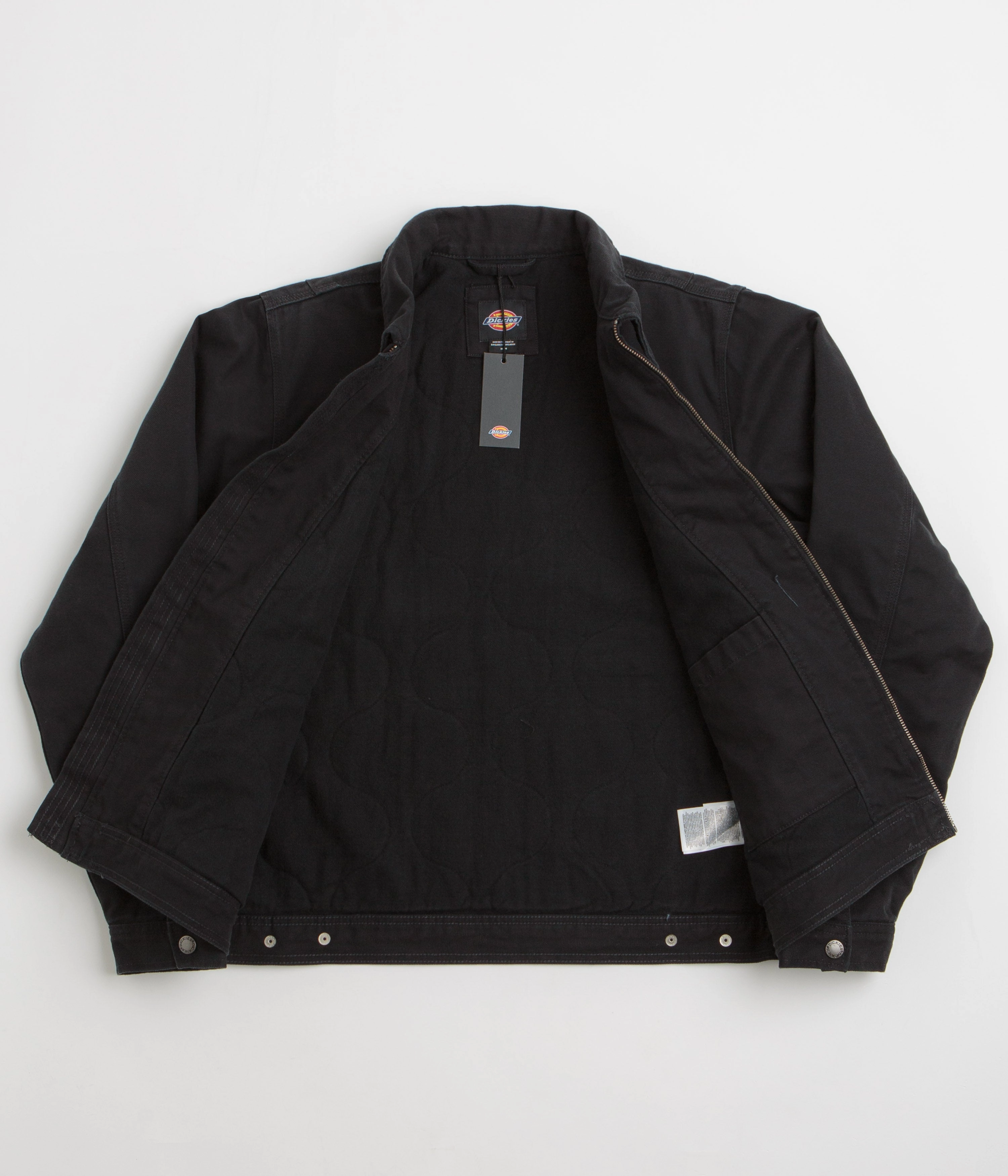Low Maintenance Smooth Zipper Action Dickies Painter Canvas Jacket - Black