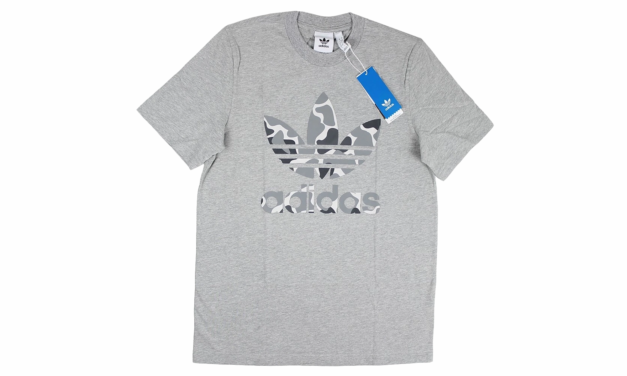 LightweightKnit Camouflage Trefoil Tee "Grey Heather / Black White"