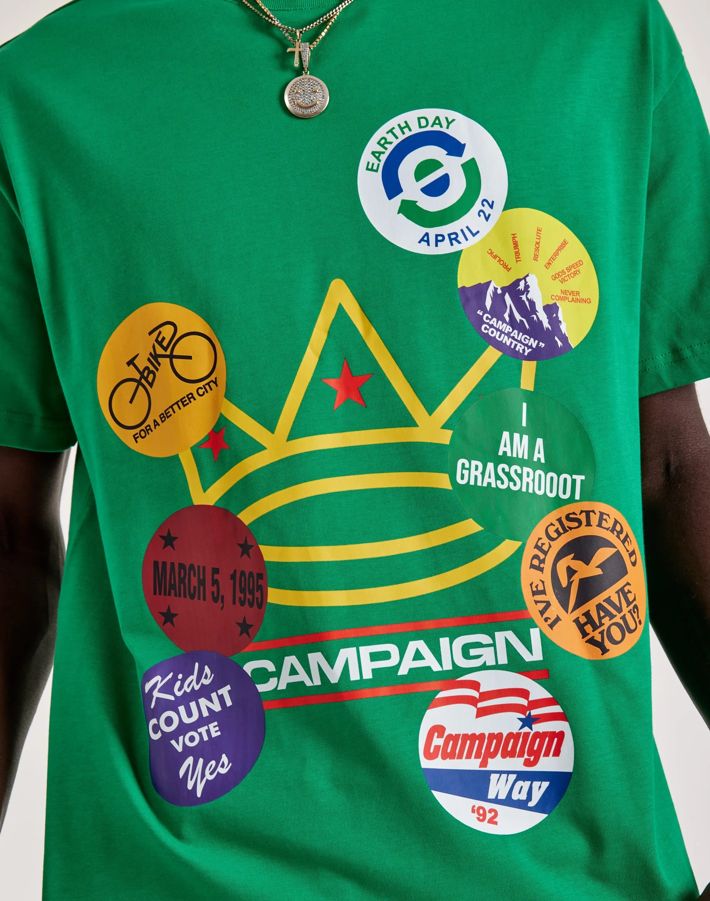 Campaign Count Your Votes Tee HighVisibility Trim