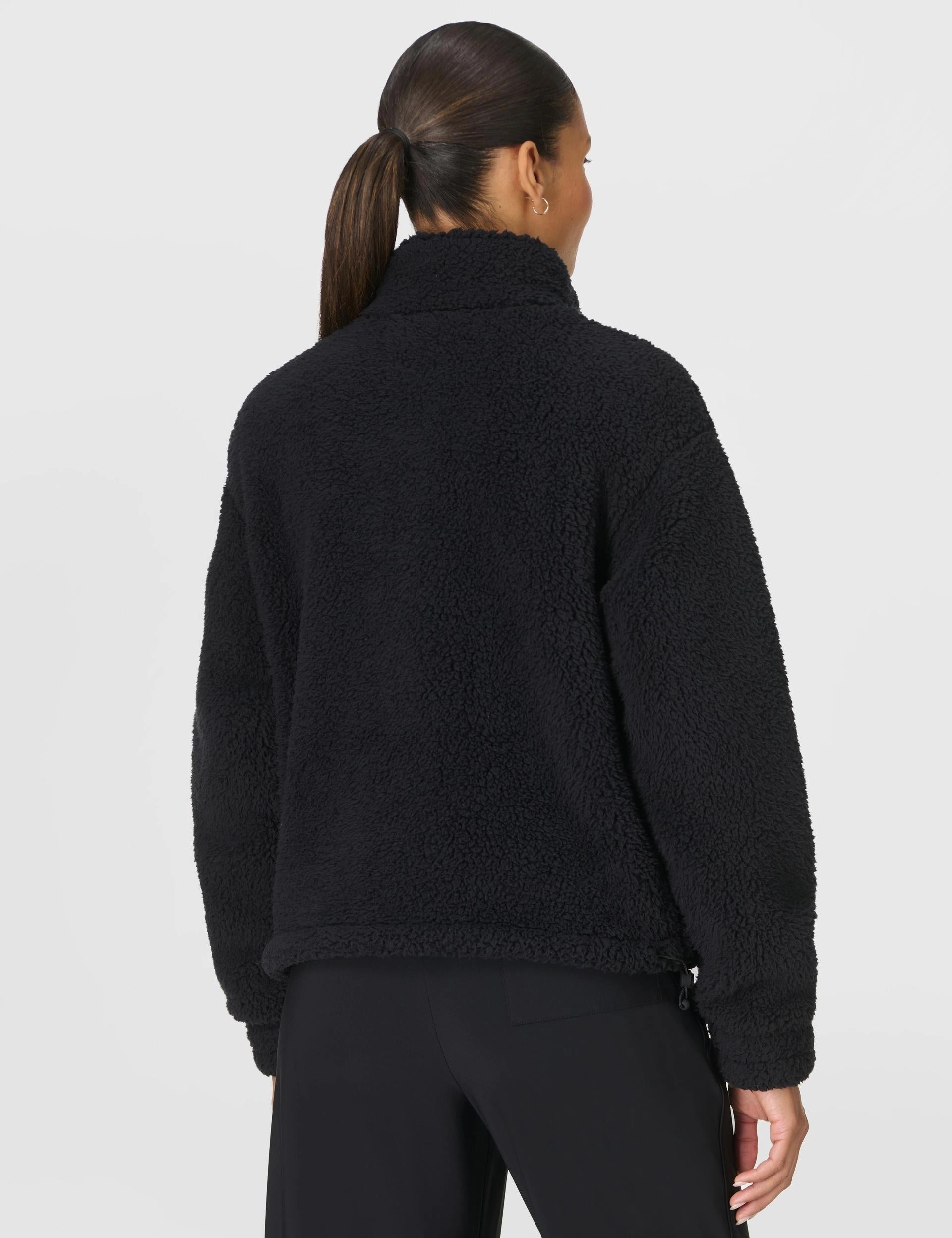 Canyon Fleece Zip Up - Black Snap Button Urban Edge