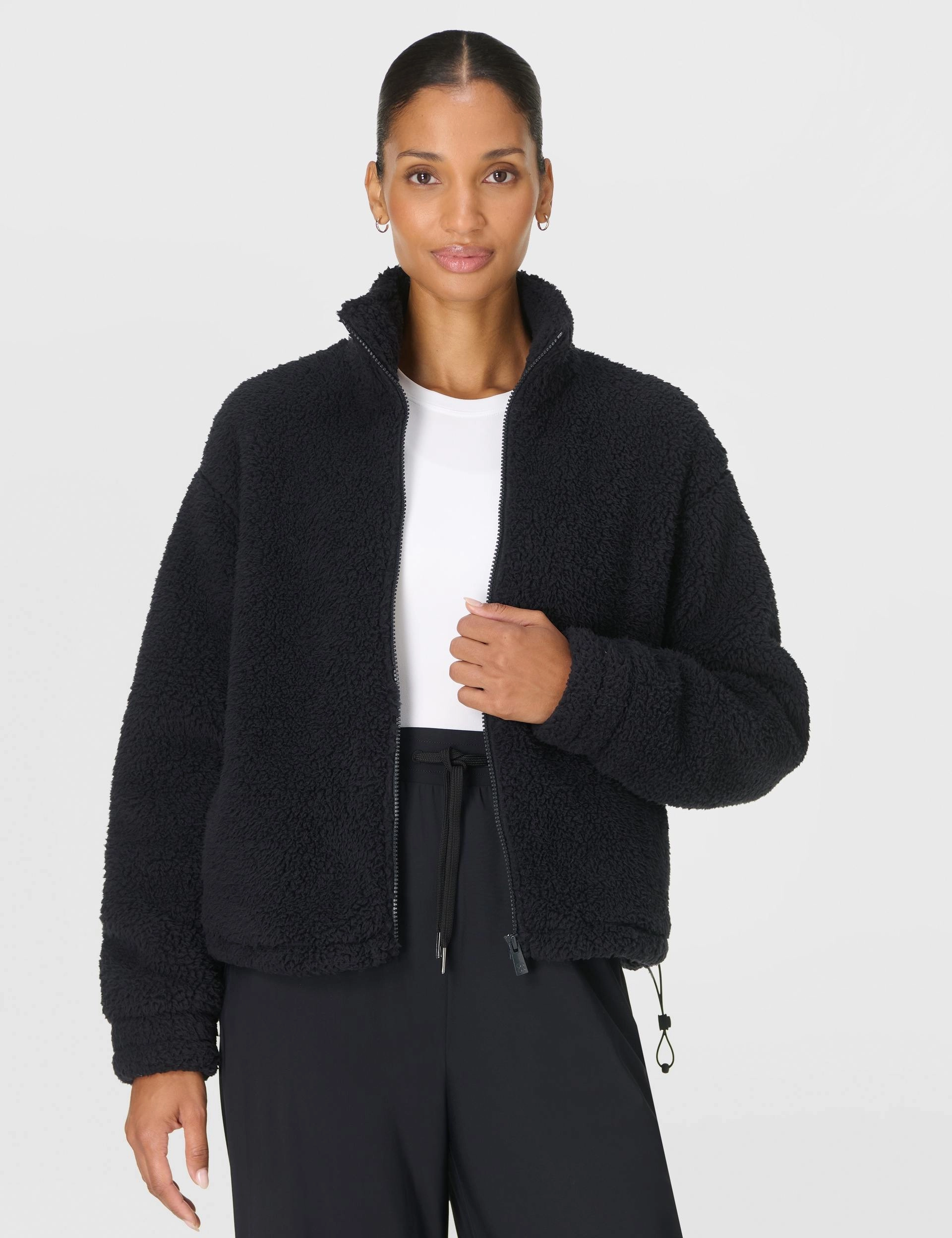 Canyon Fleece Zip Up - Black Comfy Fit Piece