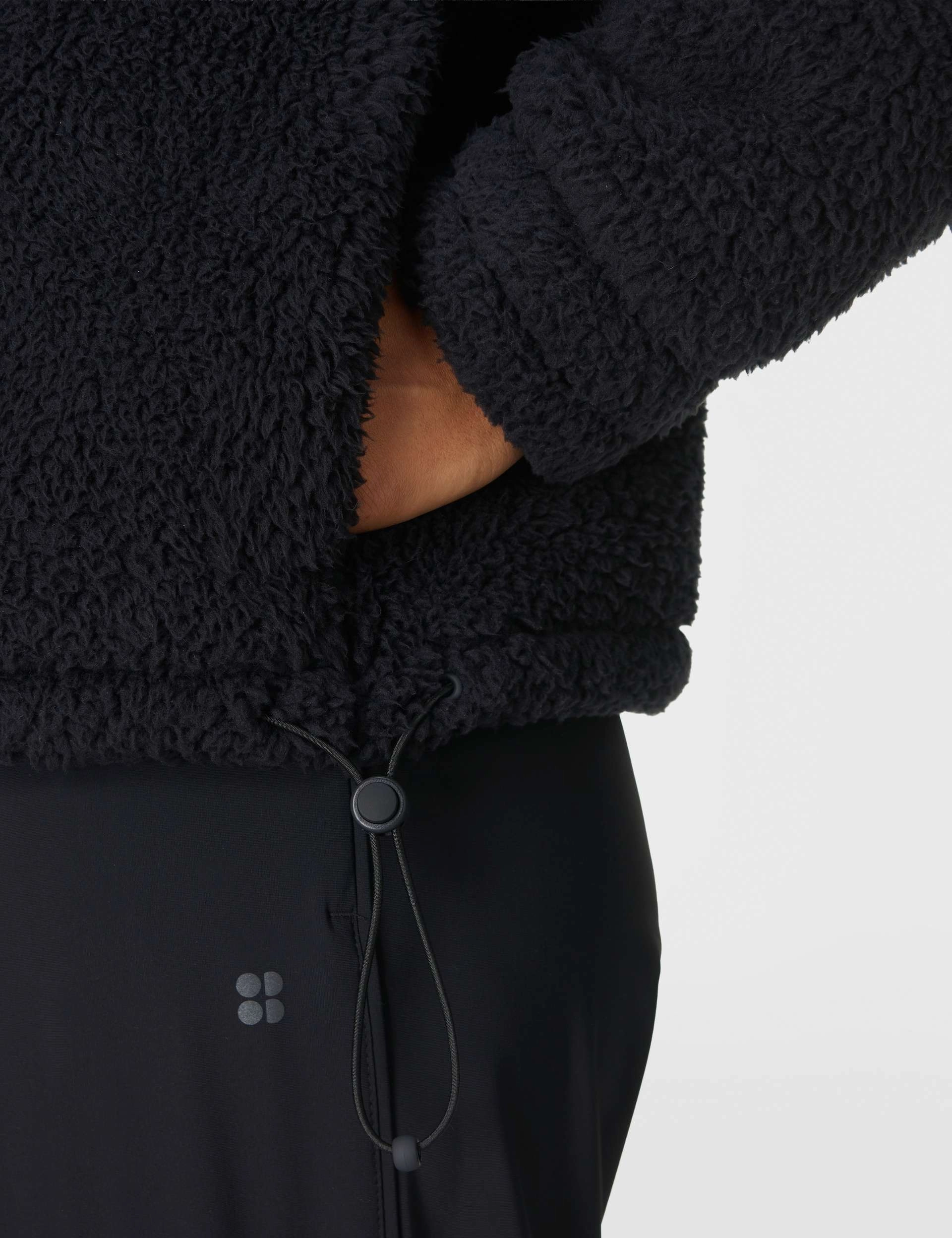 Canyon Fleece Zip Up - Black ReinforcedElasticHem