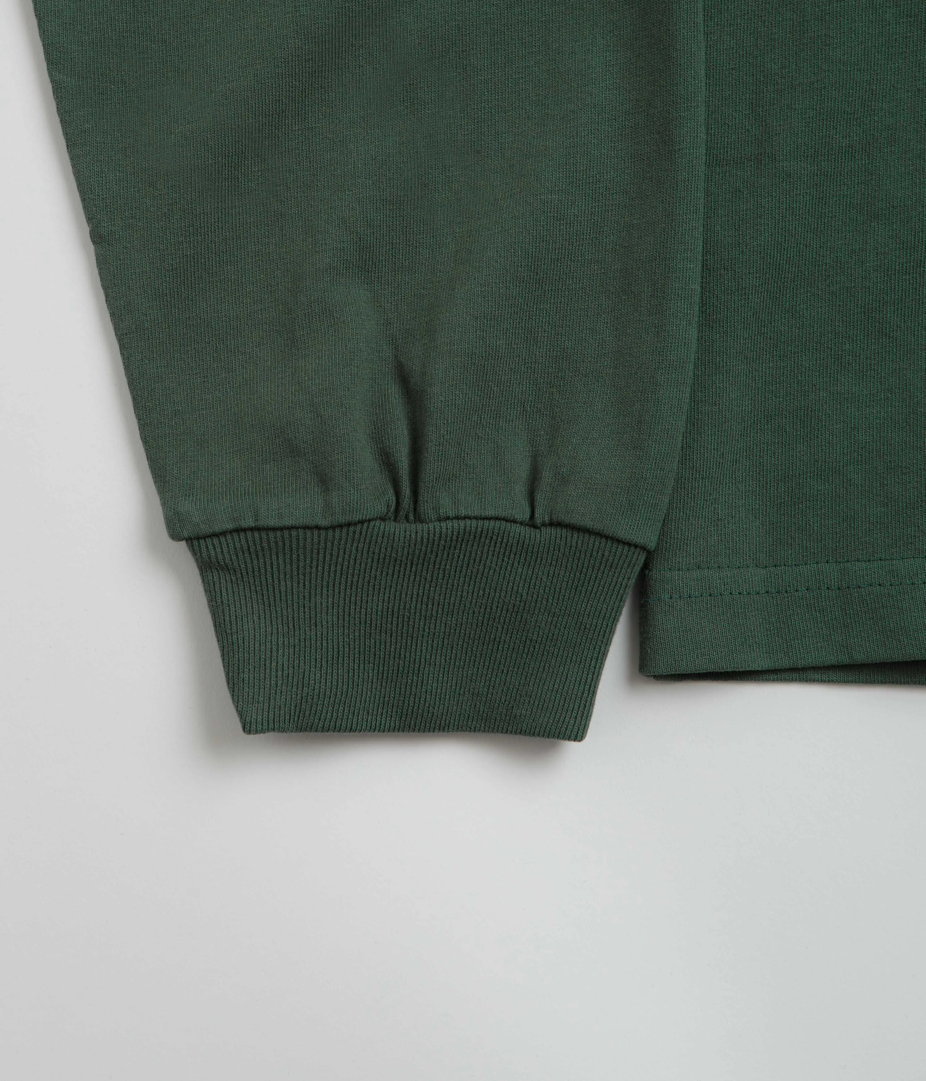Cropped Butter Goods Pigment Dye Long Sleeve T-Shirt - Forest