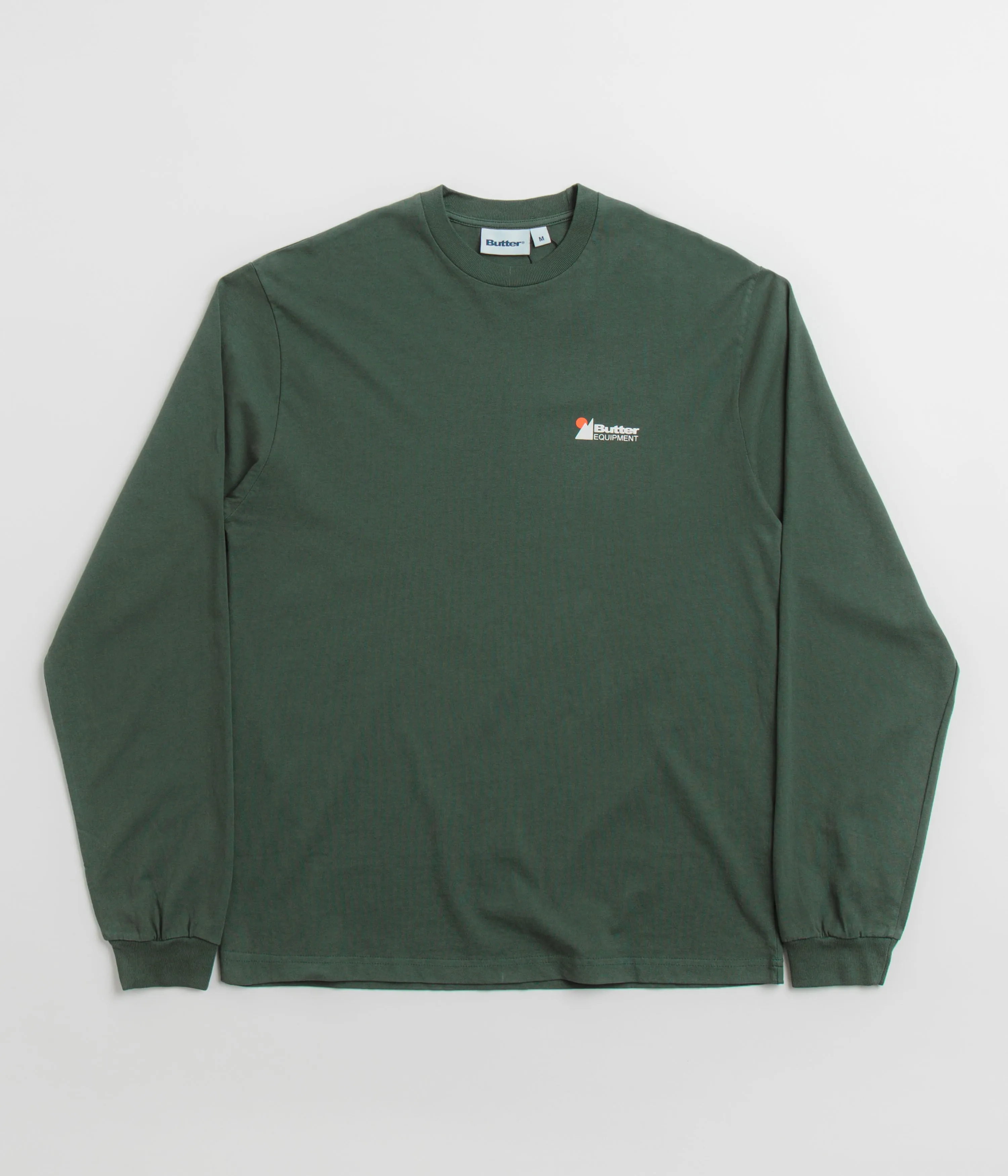 short size University Butter Goods Pigment Dye Long Sleeve T-Shirt - Forest