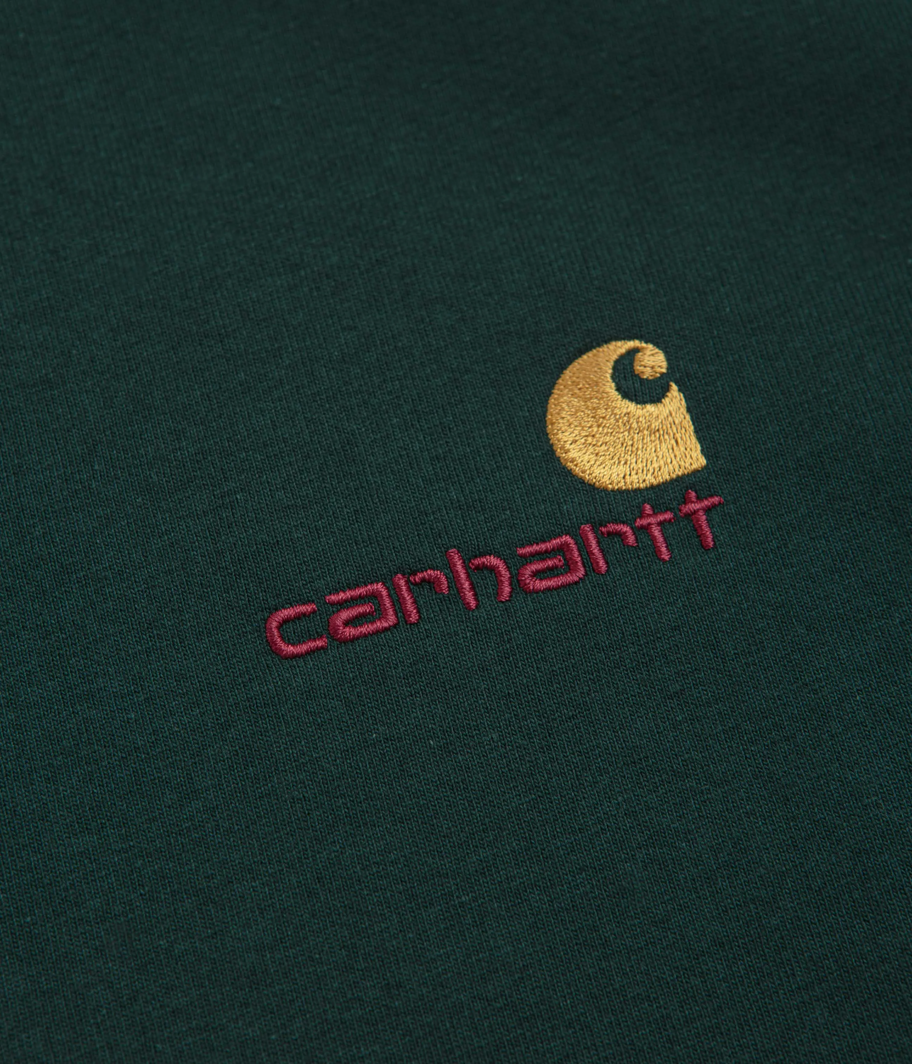 sleeve length Carhartt American Script T-Shirt - Dark Fir