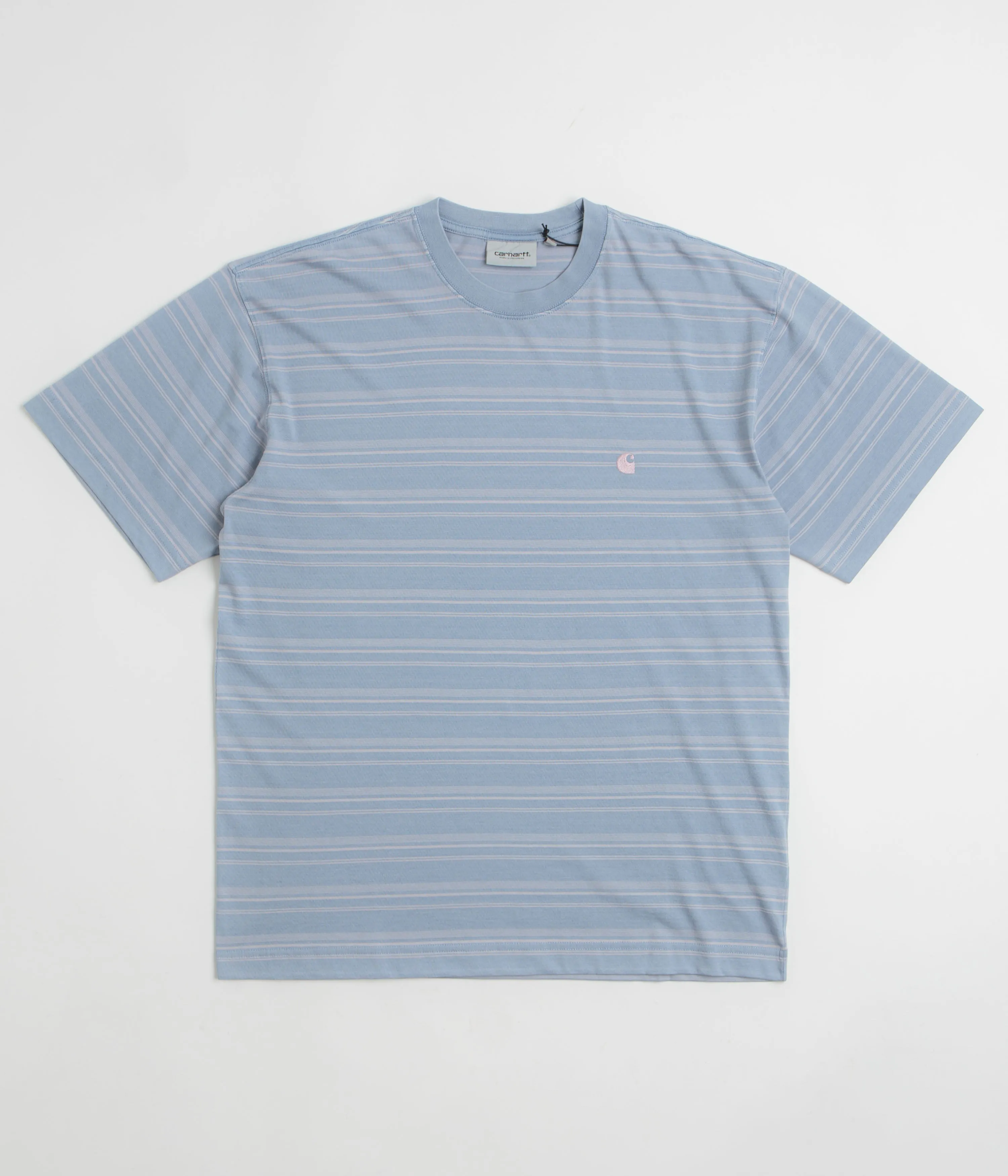 Carhartt Brodine T-Shirt - Brodine Stripe / Sorrent Iron safe undergarment
