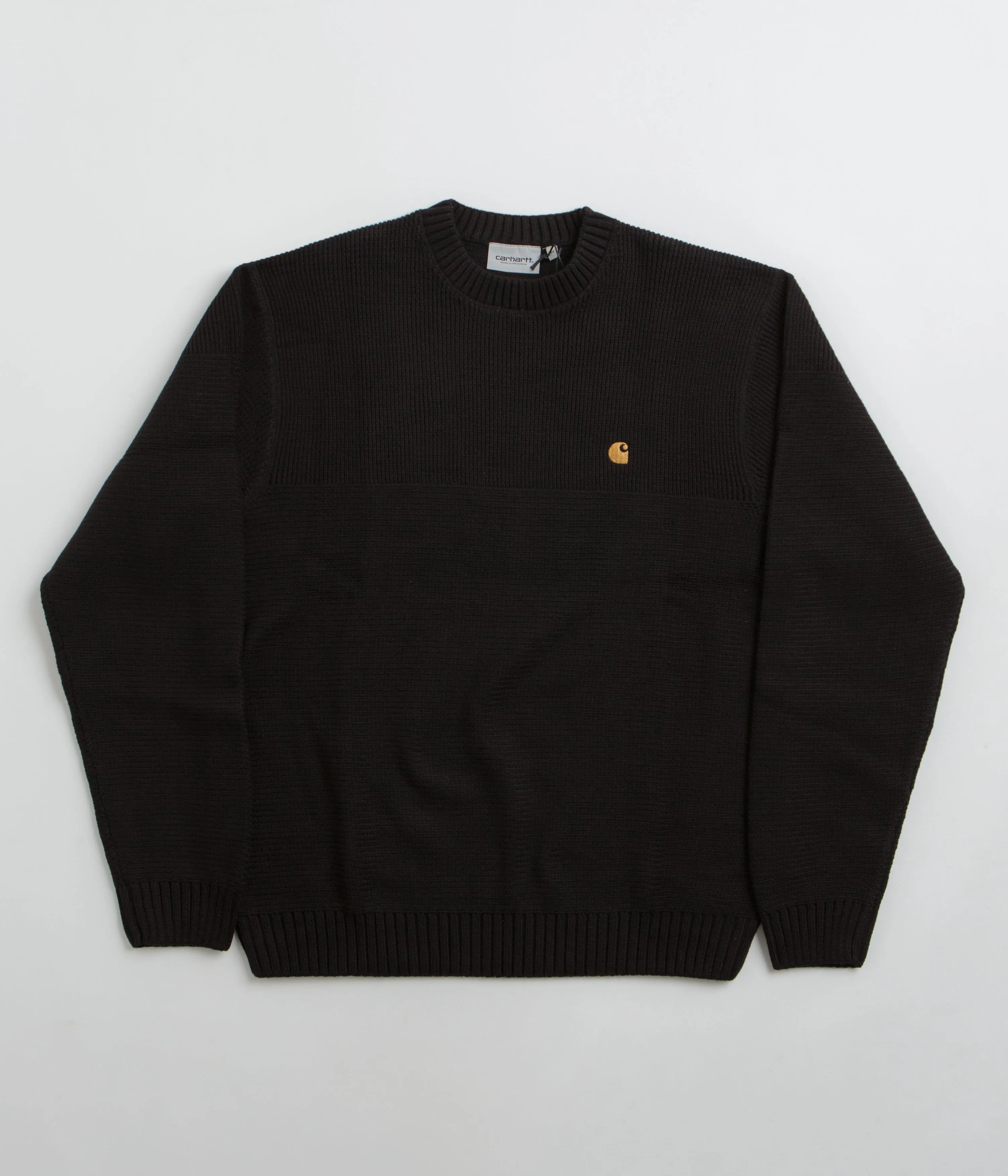 Carhartt Chane Crewneck Sweatshirt - Black / Gold Streetwear Fashion