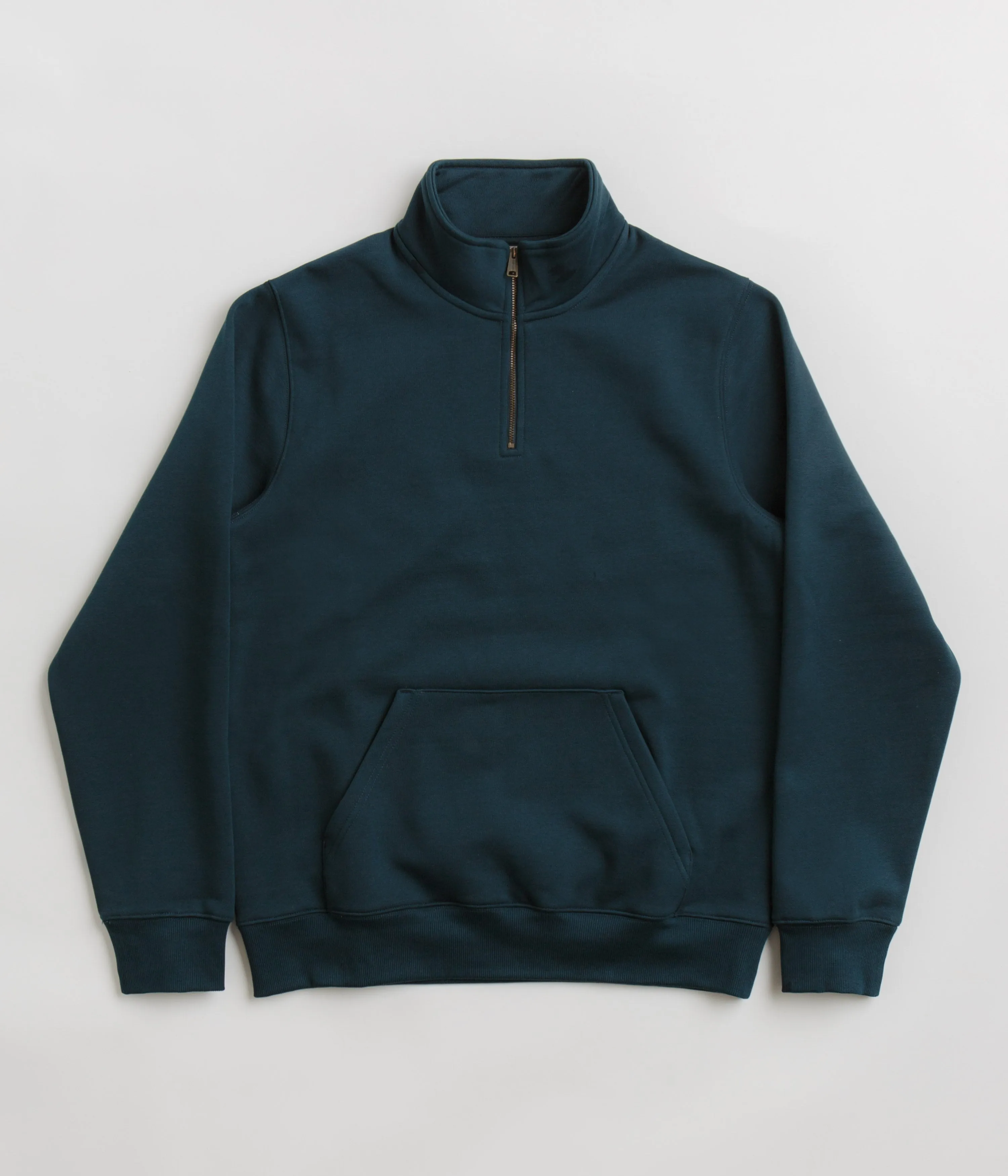 sunny day wear Carhartt Chase Zip Neck Sweatshirt - Duck Blue / Gold