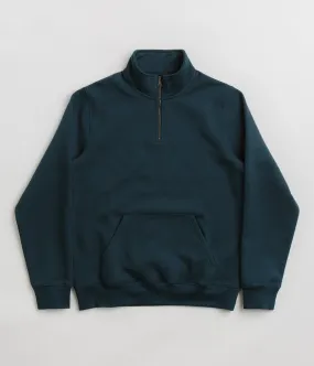 sunny day wear Carhartt Chase Zip Neck Sweatshirt - Duck Blue / Gold