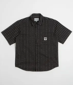 Carhartt Drewe Short Sleeve Shirt - Heart C Pinstripe / Black / Natural Trendy Apparel