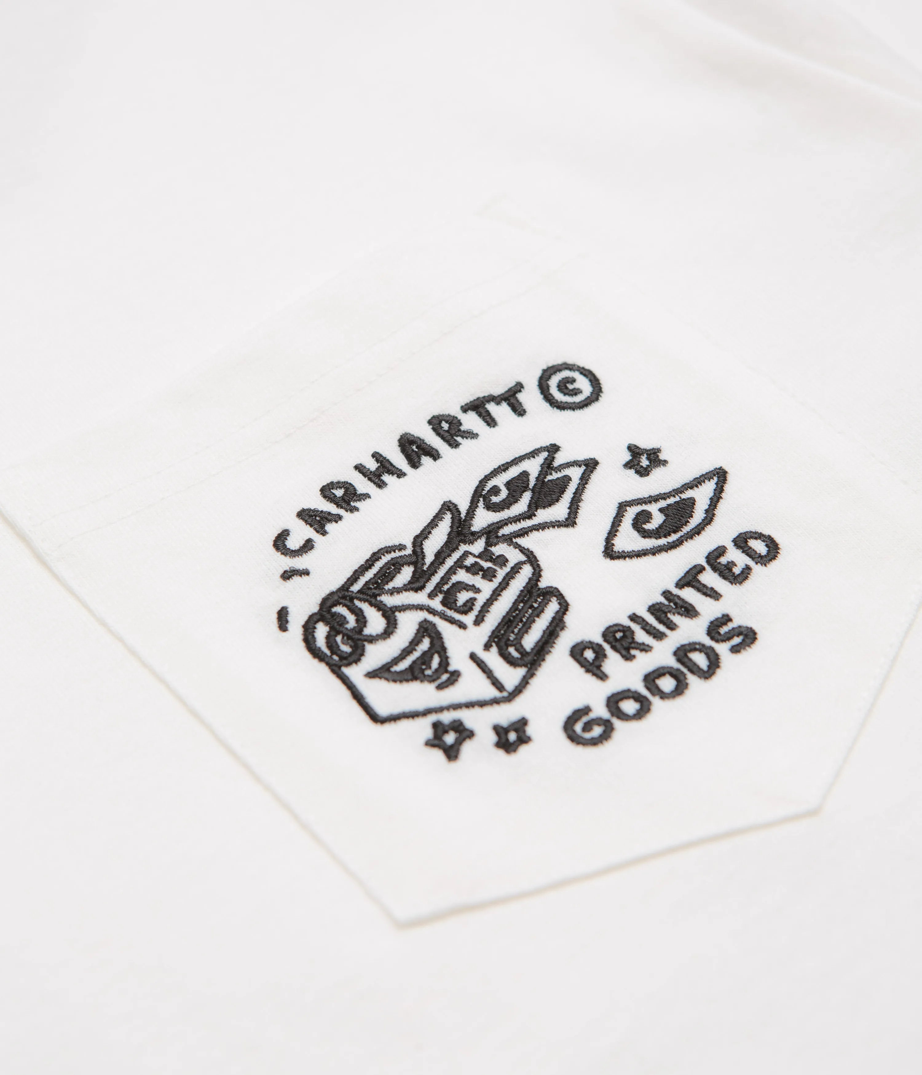 Sequined design Water Resistant Carhartt Fragments Pocket T-Shirt - White / Black