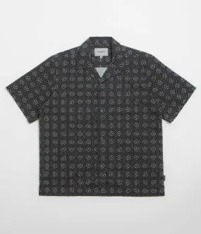 Winter Fashion Carhartt Furoshiki Short Sleeve Shirt - Furoshiki Print / Black