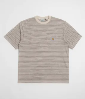 mass-produced hunting venue Carhartt Gellar Pocket T-Shirt - Gellar Stripe / Wax