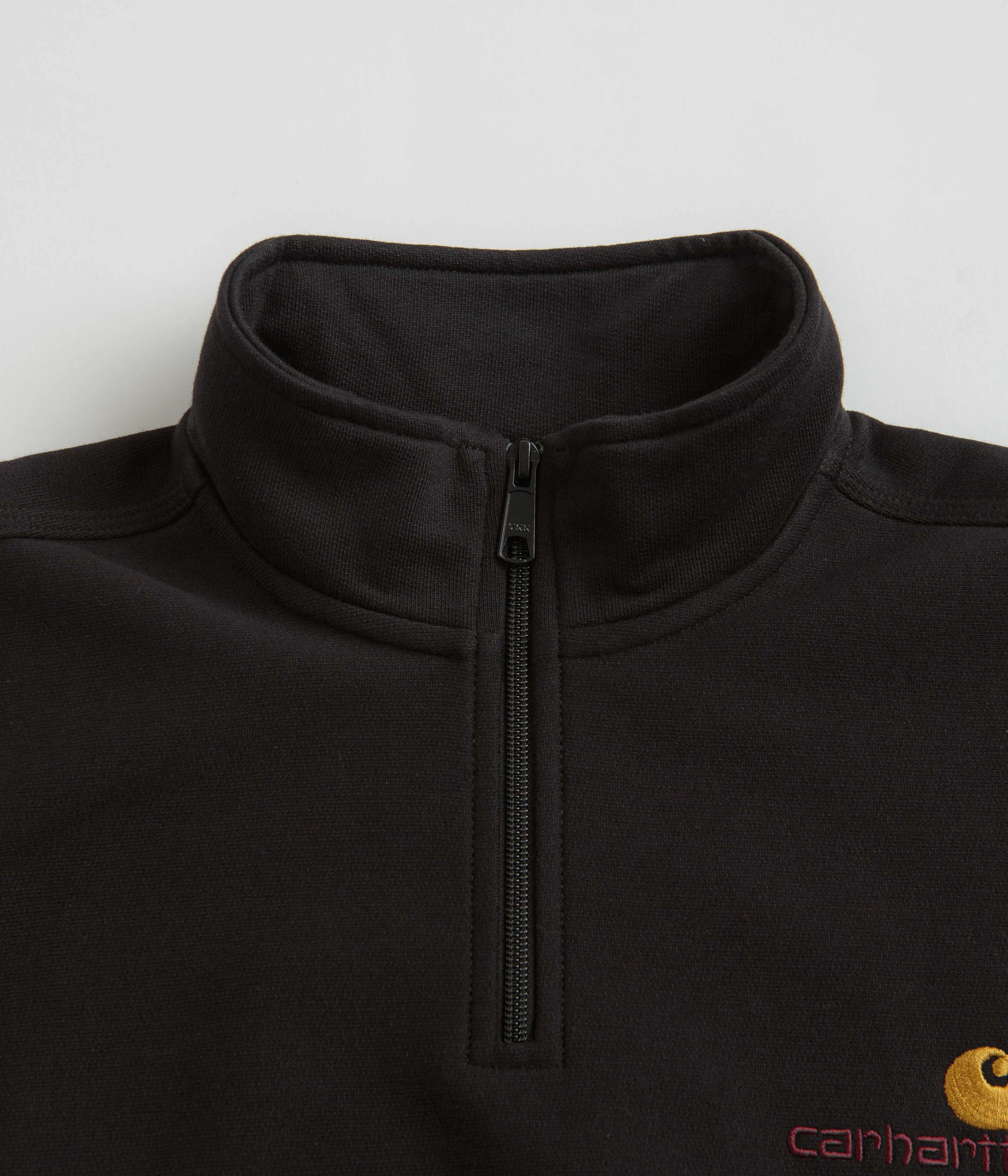 product gift worthiness Carhartt Half Zip American Script Sweatshirt - Black