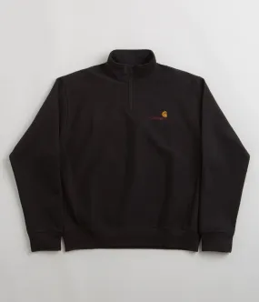Carhartt Half Zip American Script Sweatshirt - Black product eco friendly conscience product checkered classicism