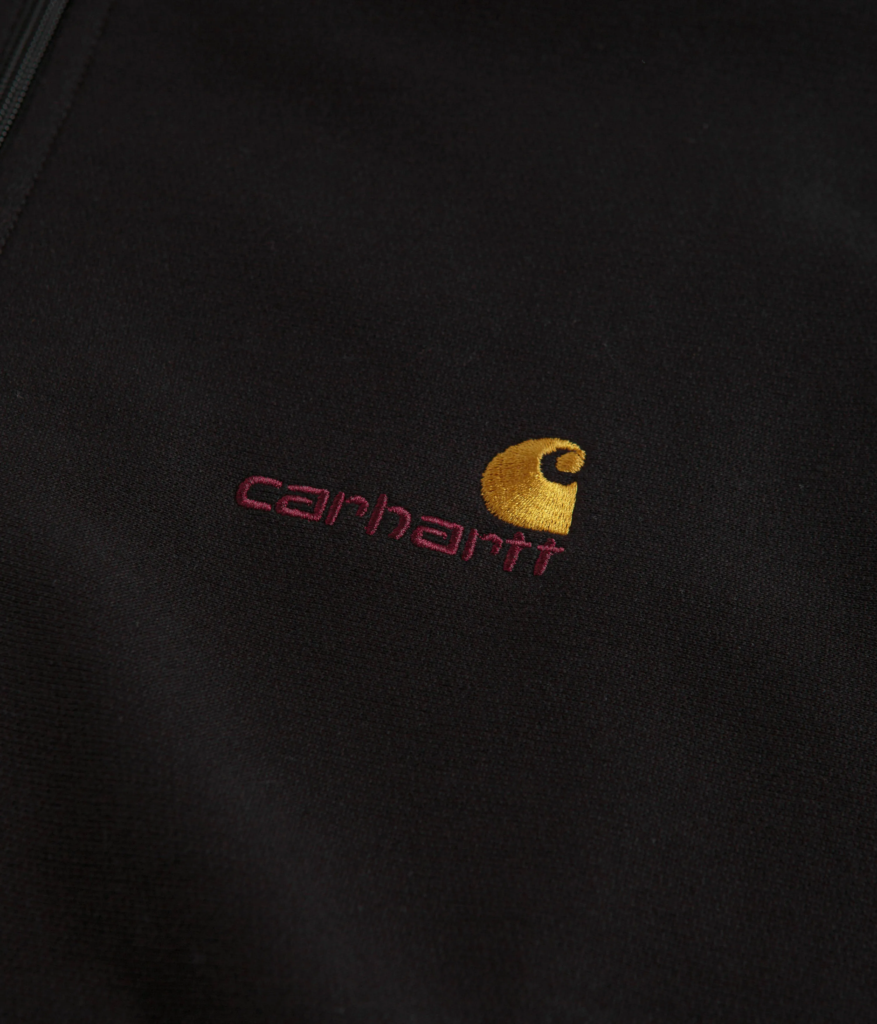 Carhartt Half Zip American Script Sweatshirt - Black Corduroy Street Chic